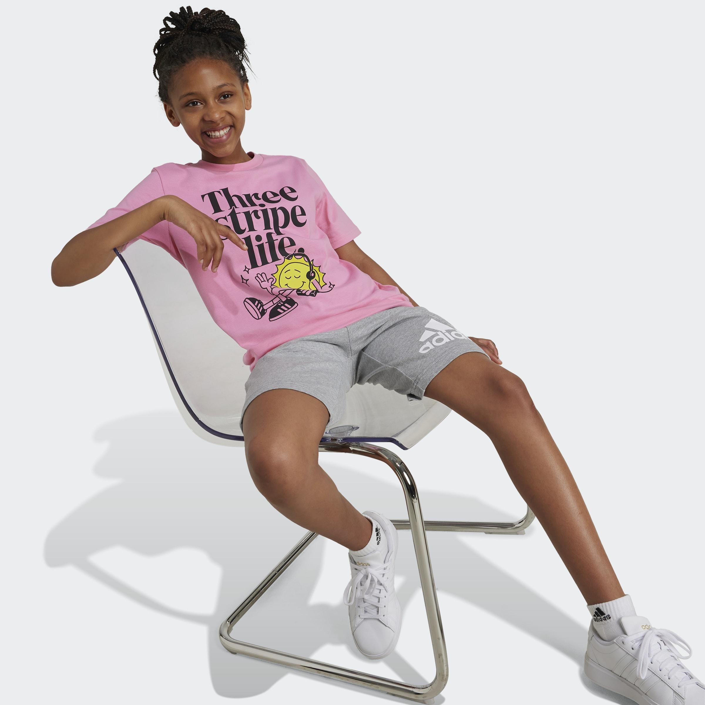 Kids Unisex Positivity Table Graphic T-Shirt, Pink, A901_ONE, large image number 6