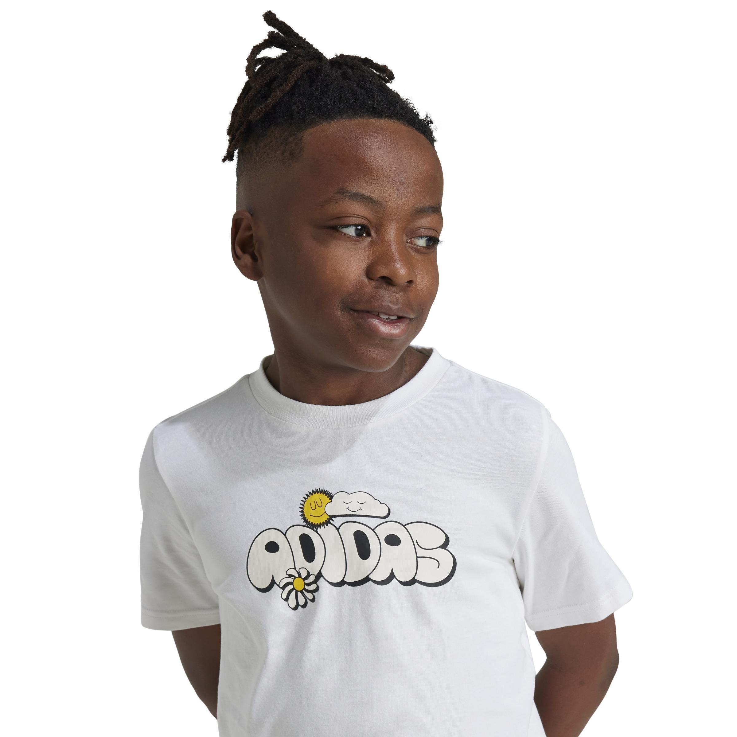 Unisex Kids Graphic T-Shirt, White, A901_ONE, large image number 2