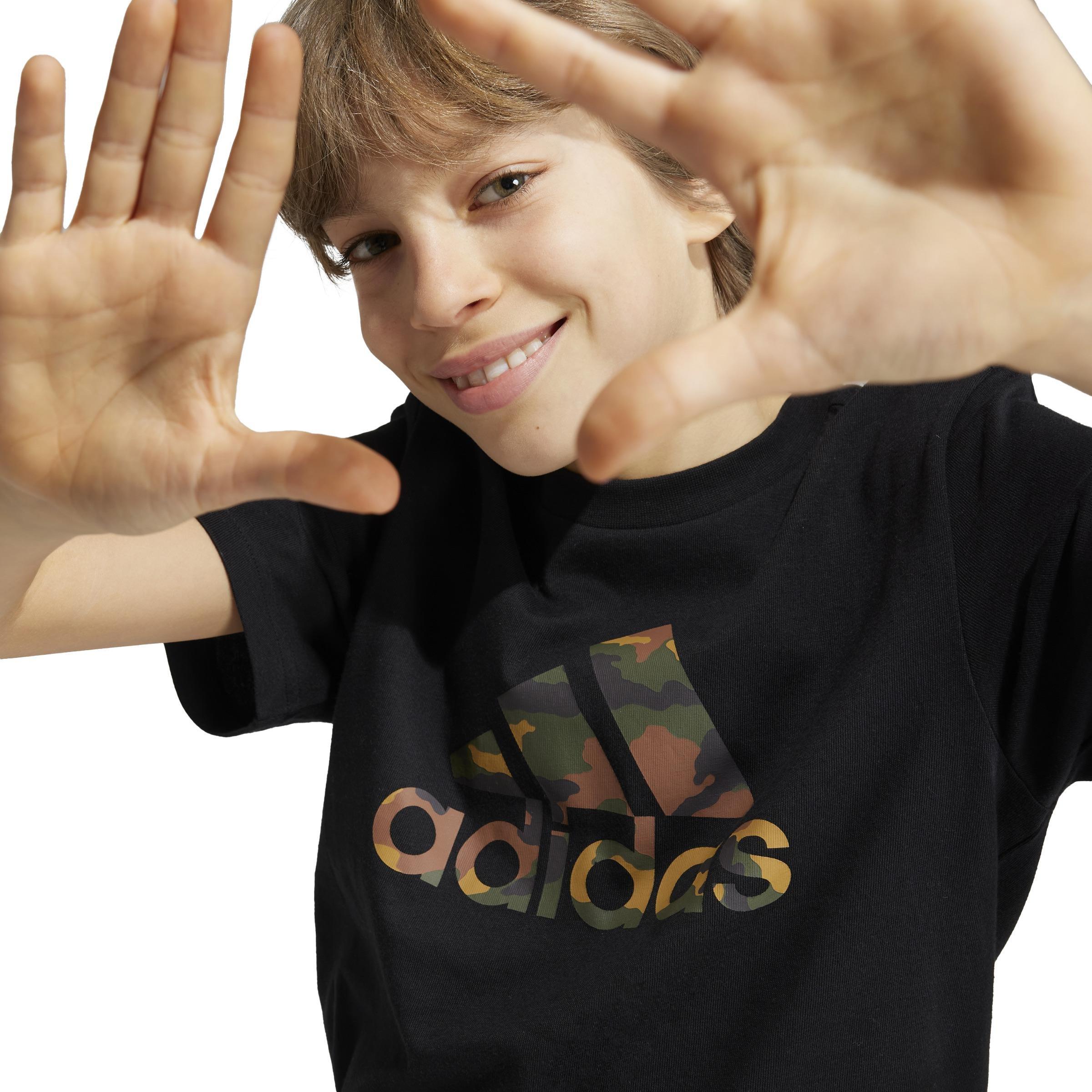 Unisex Kids Camo Graphic Tshirt, Multicolour, , large image number 4