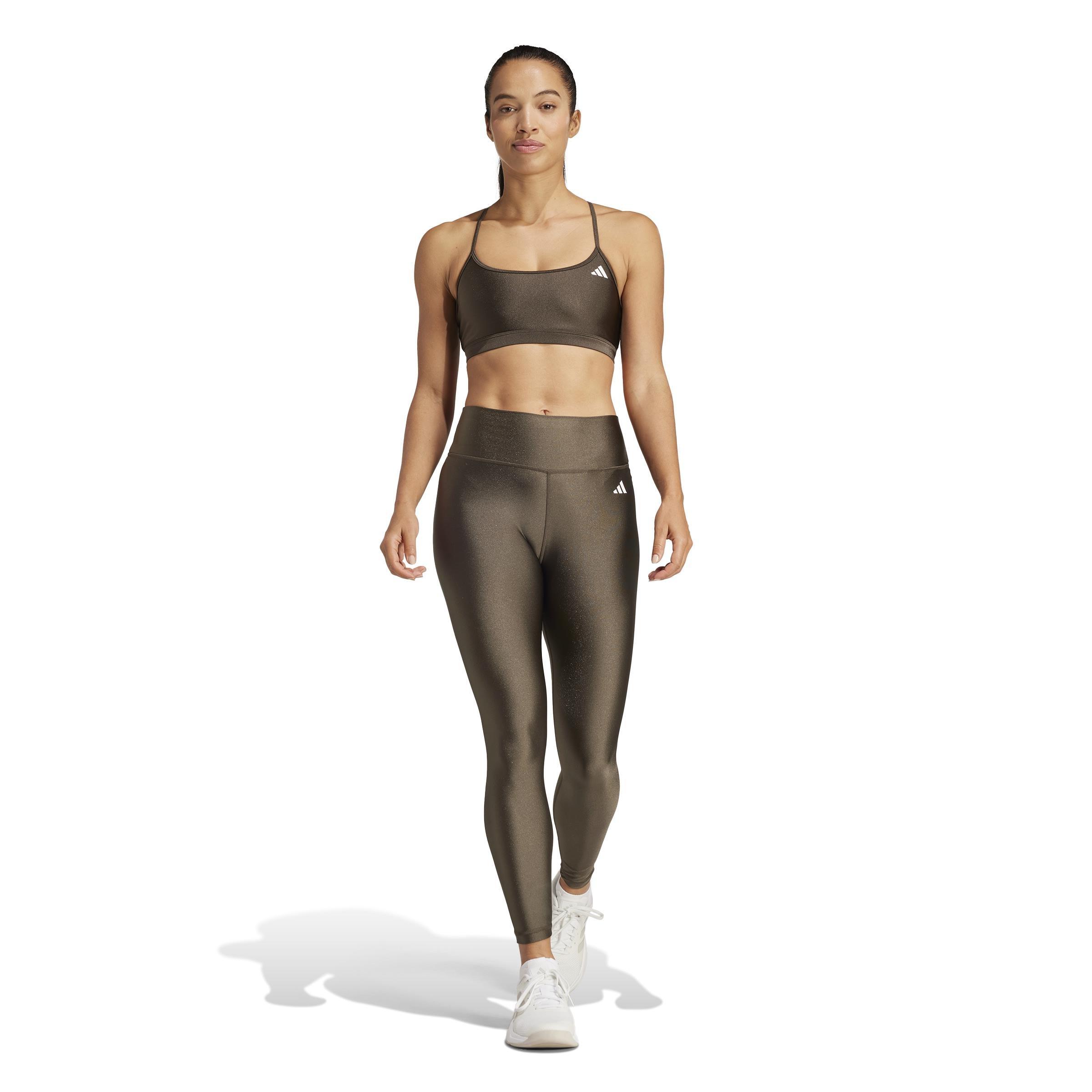 Aeroreact Training Light-Support Shiny Bra, Green, , large image number 7
