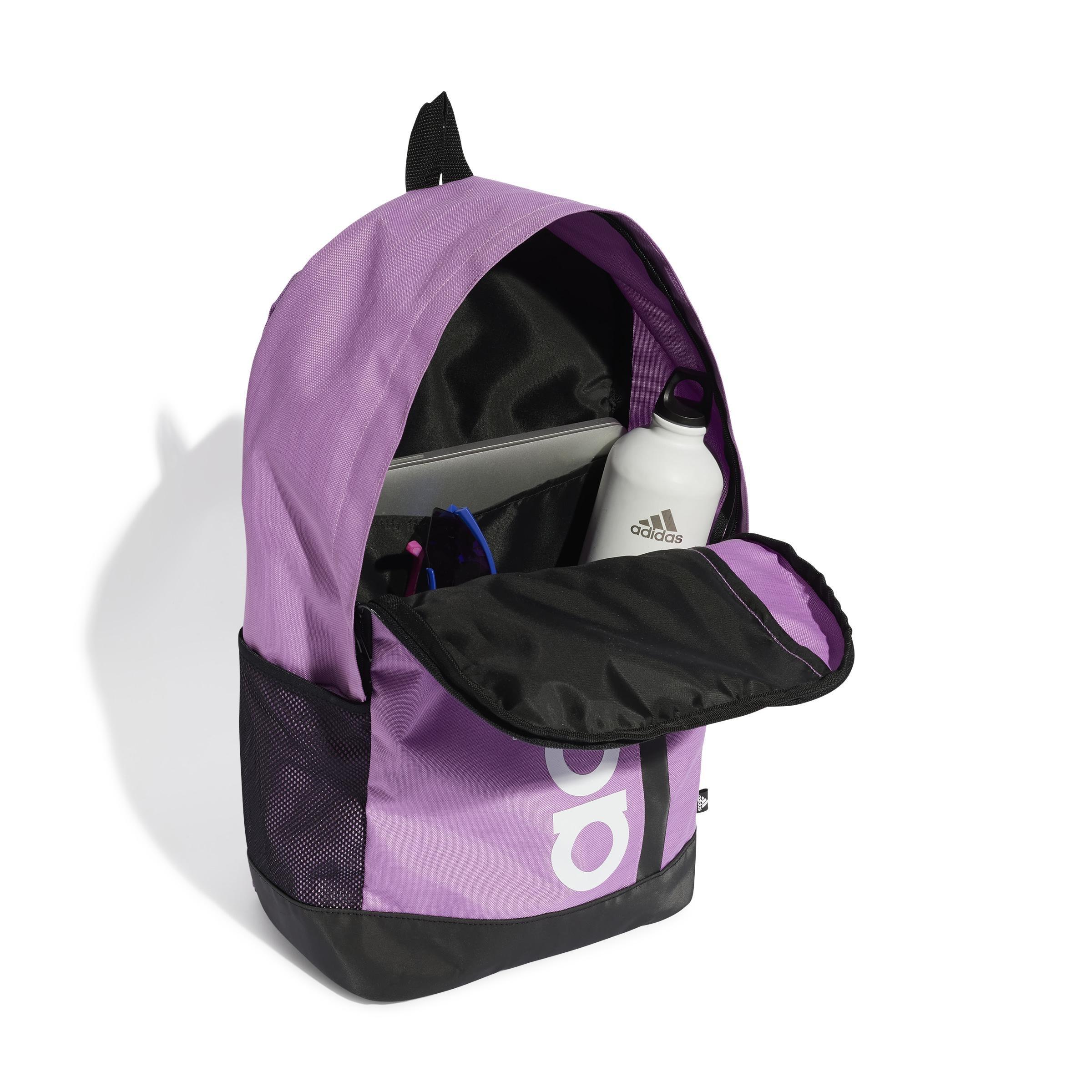 Unisex Essentials Linear Backpack, Purple, A901_ONE, large image number 2