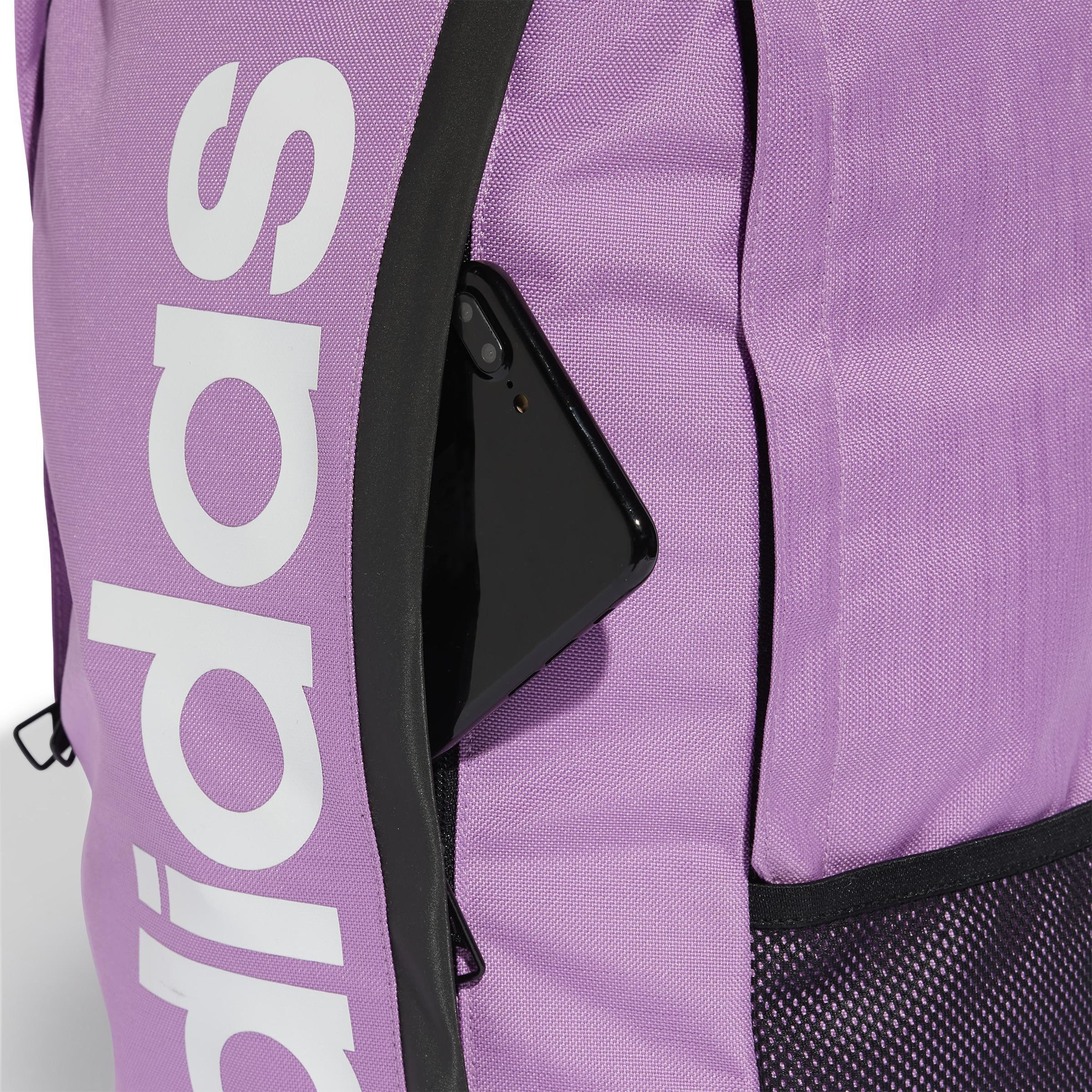 Unisex Essentials Linear Backpack, Purple, A901_ONE, large image number 5