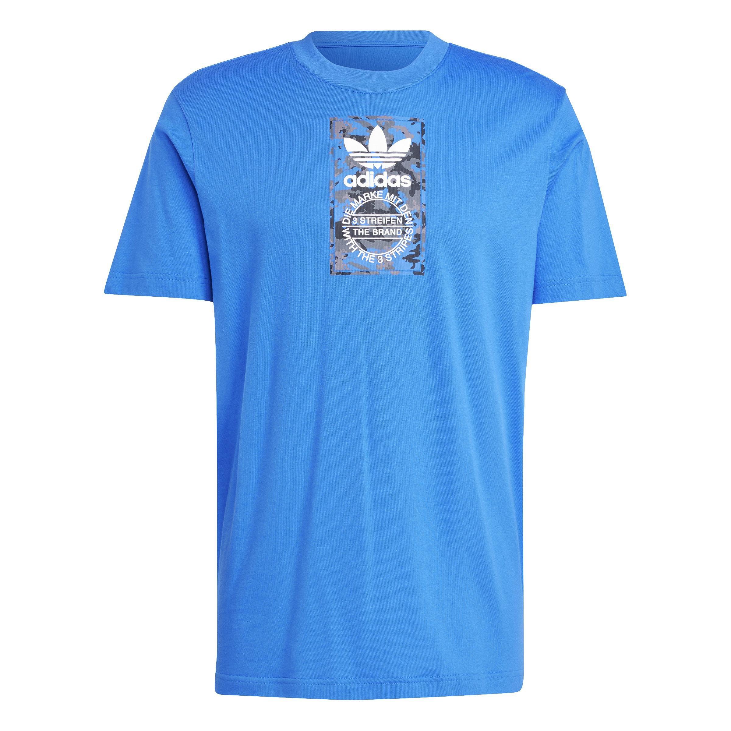 Camo Label T-Shirt, Blue, A901_ONE, medium