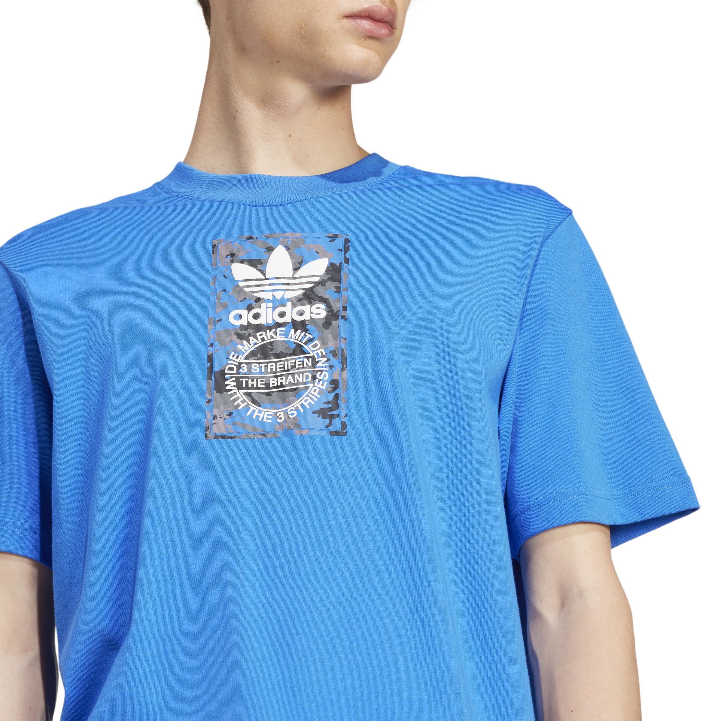 Camo Label T-Shirt, Blue, A901_ONE, large image number 4