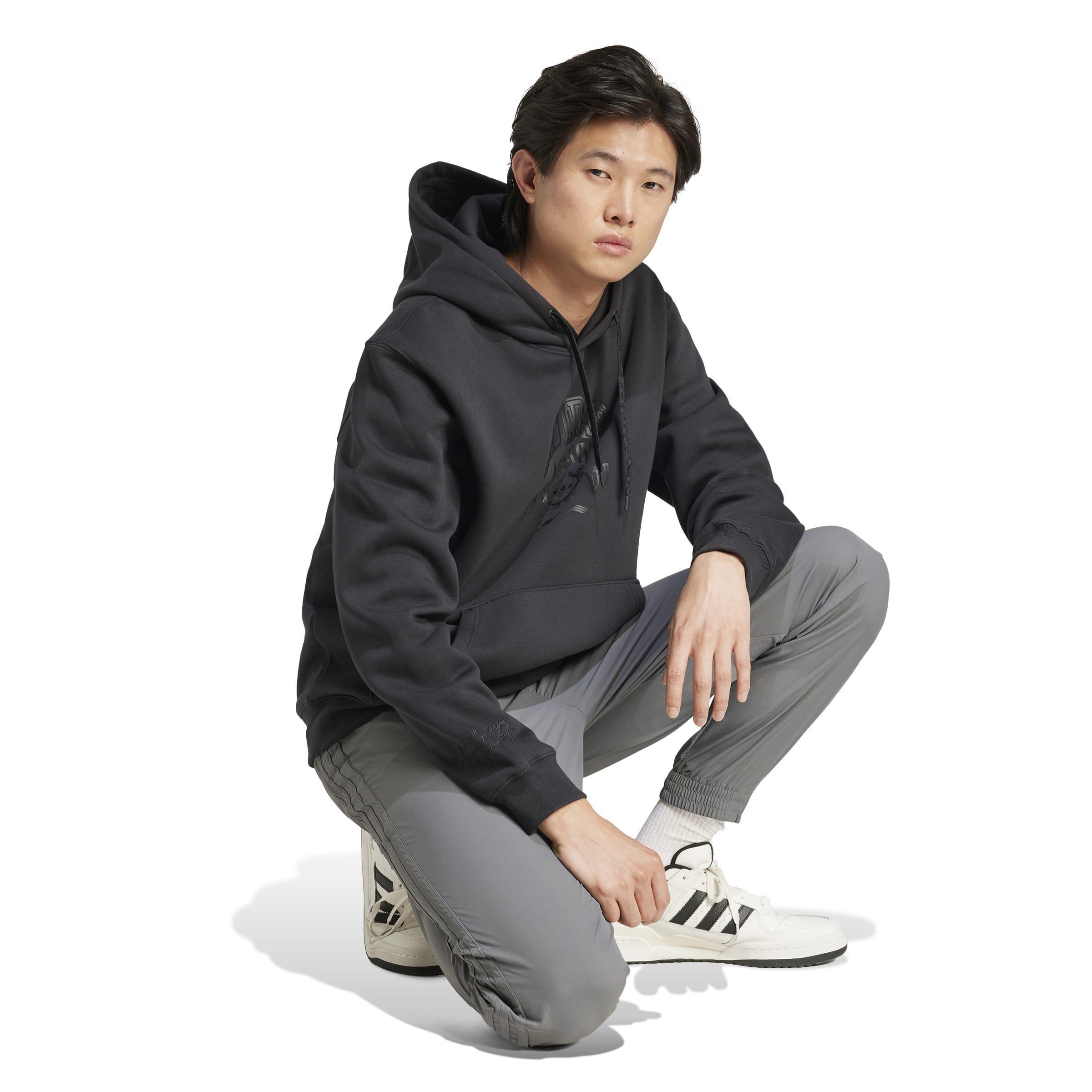 Hooded 1 Sweatshirt, Black, A901_ONE, large image number 12