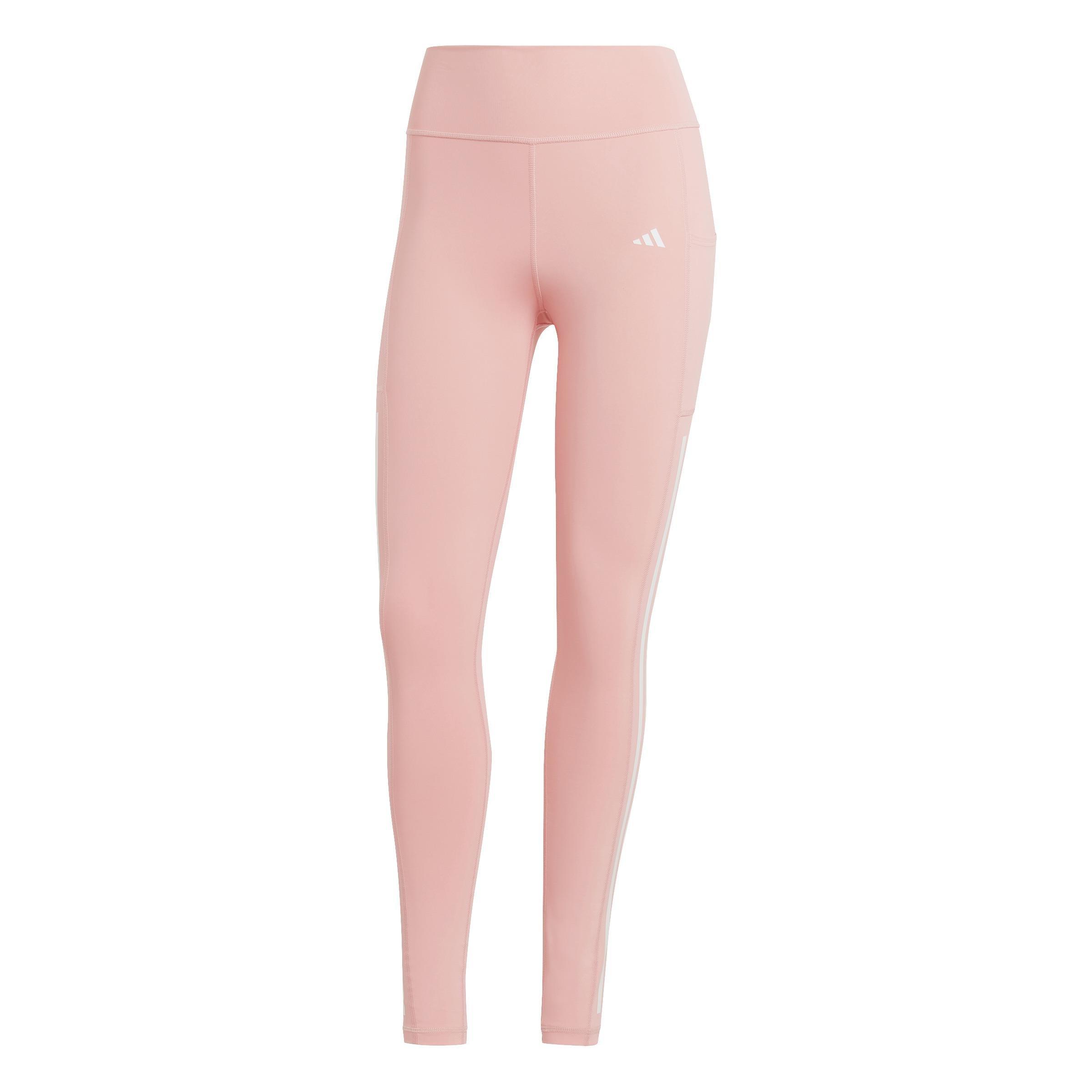 Optime 3-Stripes Full-Length Leggings, Pink, , large image number 1