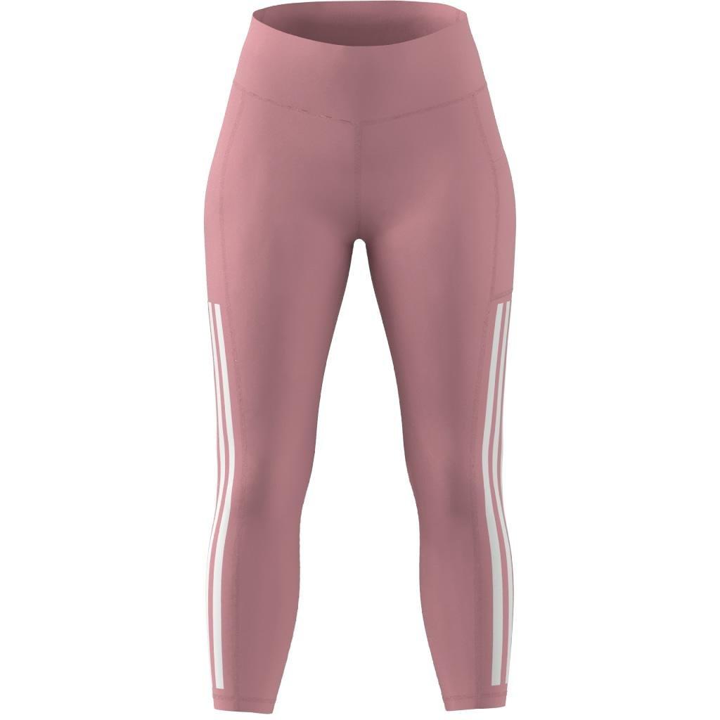 Optime 3-Stripes Full-Length Leggings, Pink, , large image number 8