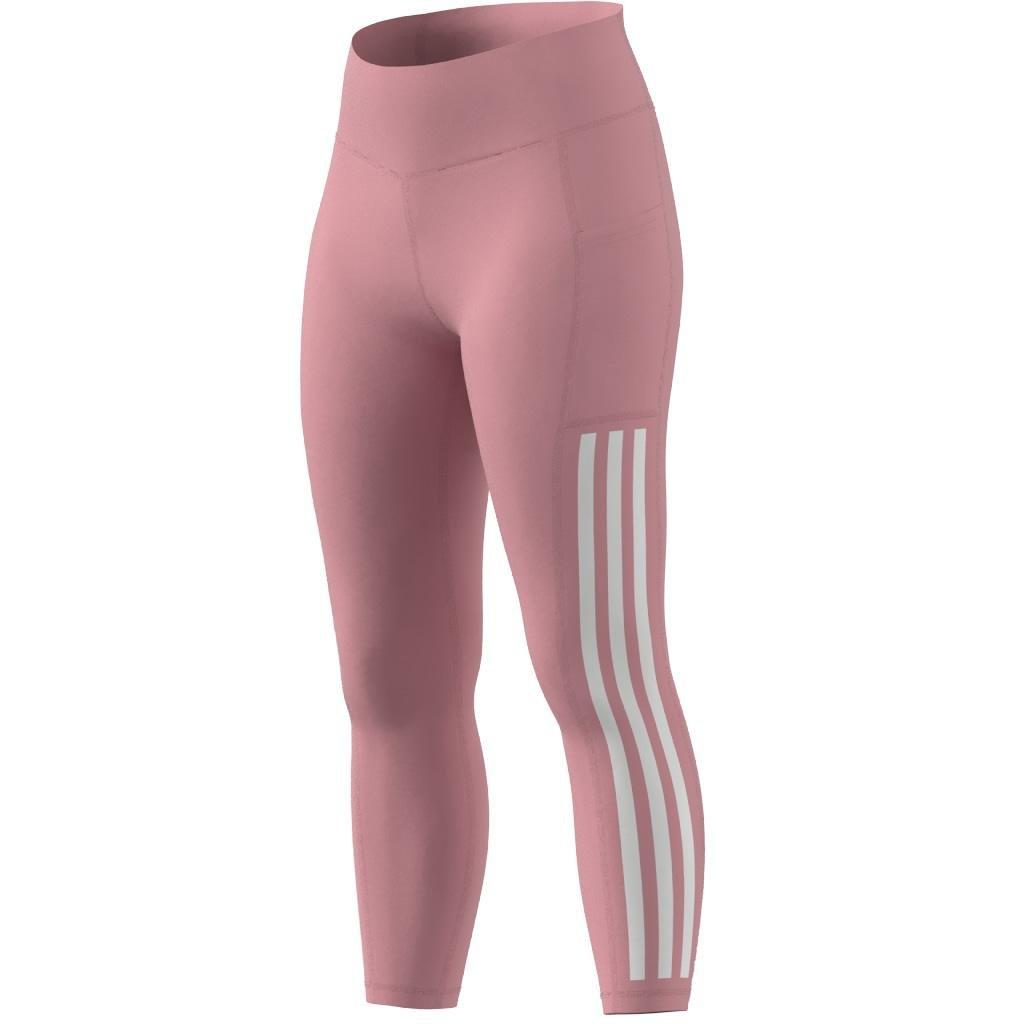 Optime 3-Stripes Full-Length Leggings, Pink, , large image number 9
