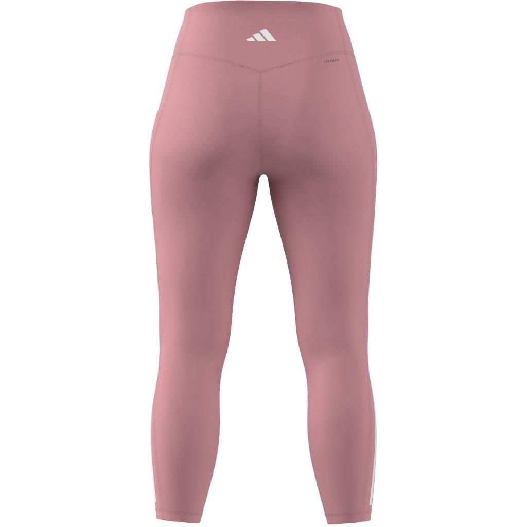 Optime 3-Stripes Full-Length Leggings, Pink, , large image number 11