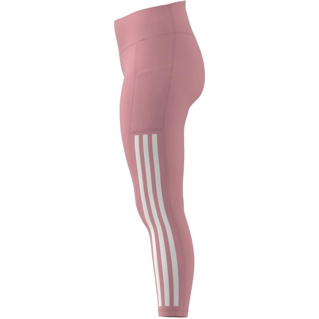 Optime 3-Stripes Full-Length Leggings, Pink, , large image number 14