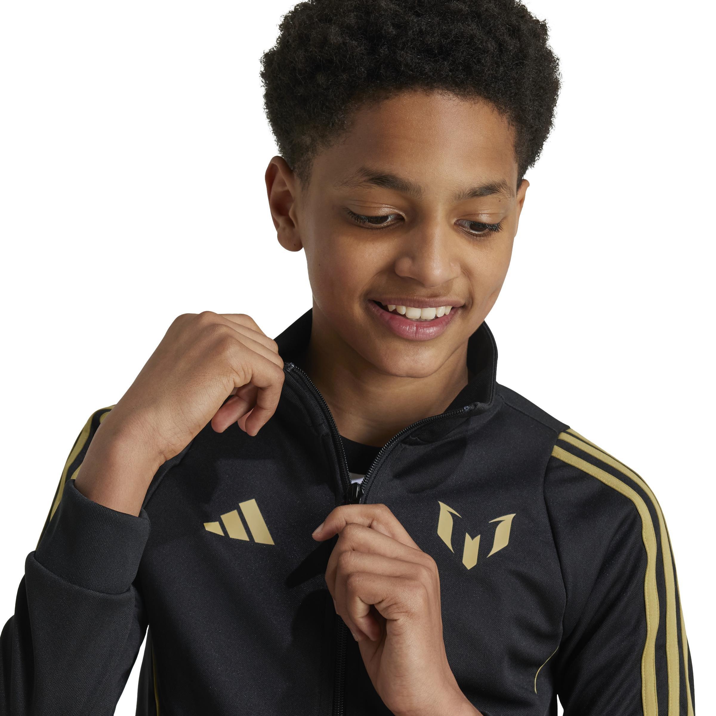 Unisex Kids Messi Track Suit Track Top, Black, , large image number 5