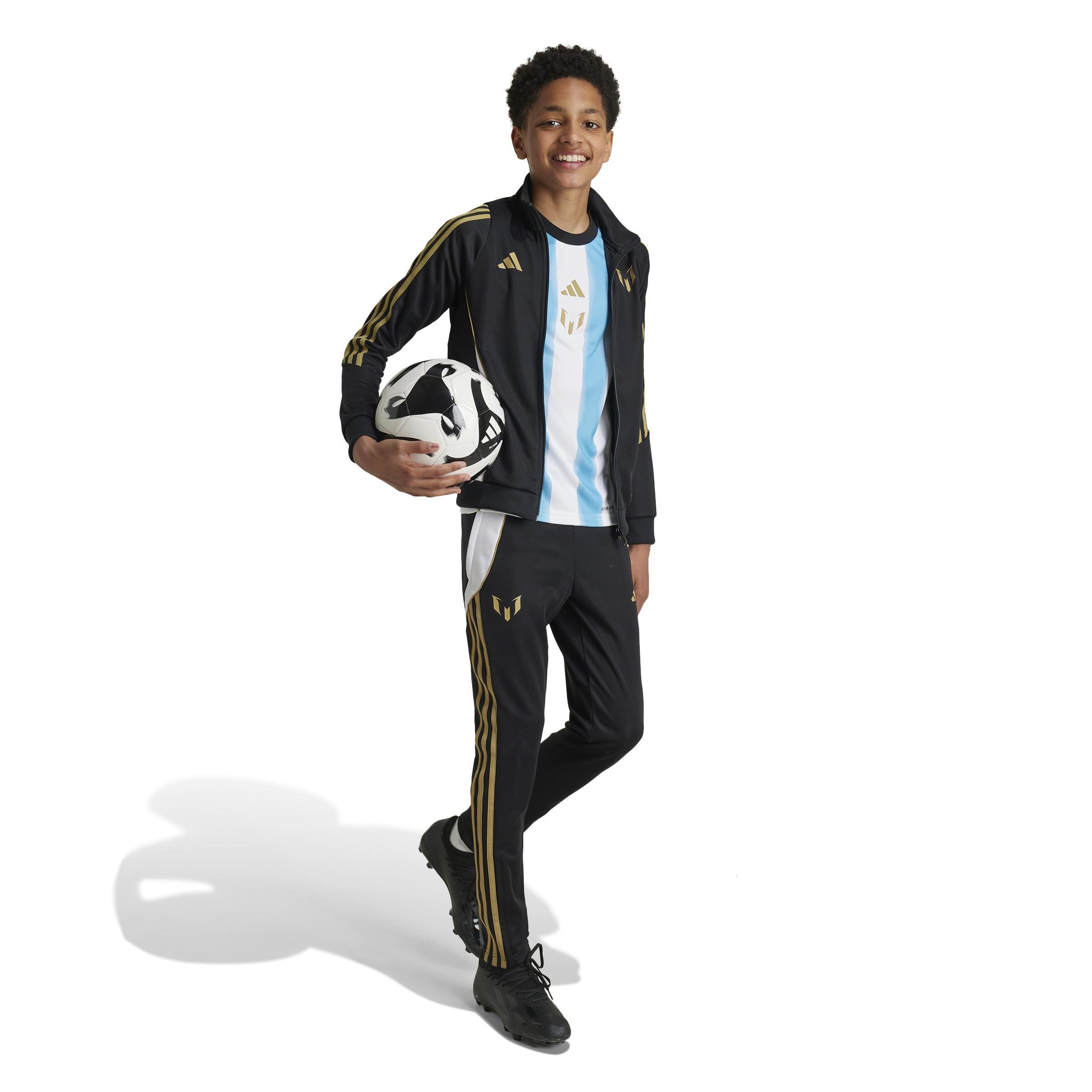 Unisex Kids Messi Track Suit Track Top, Black, A901_ONE, large image number 6
