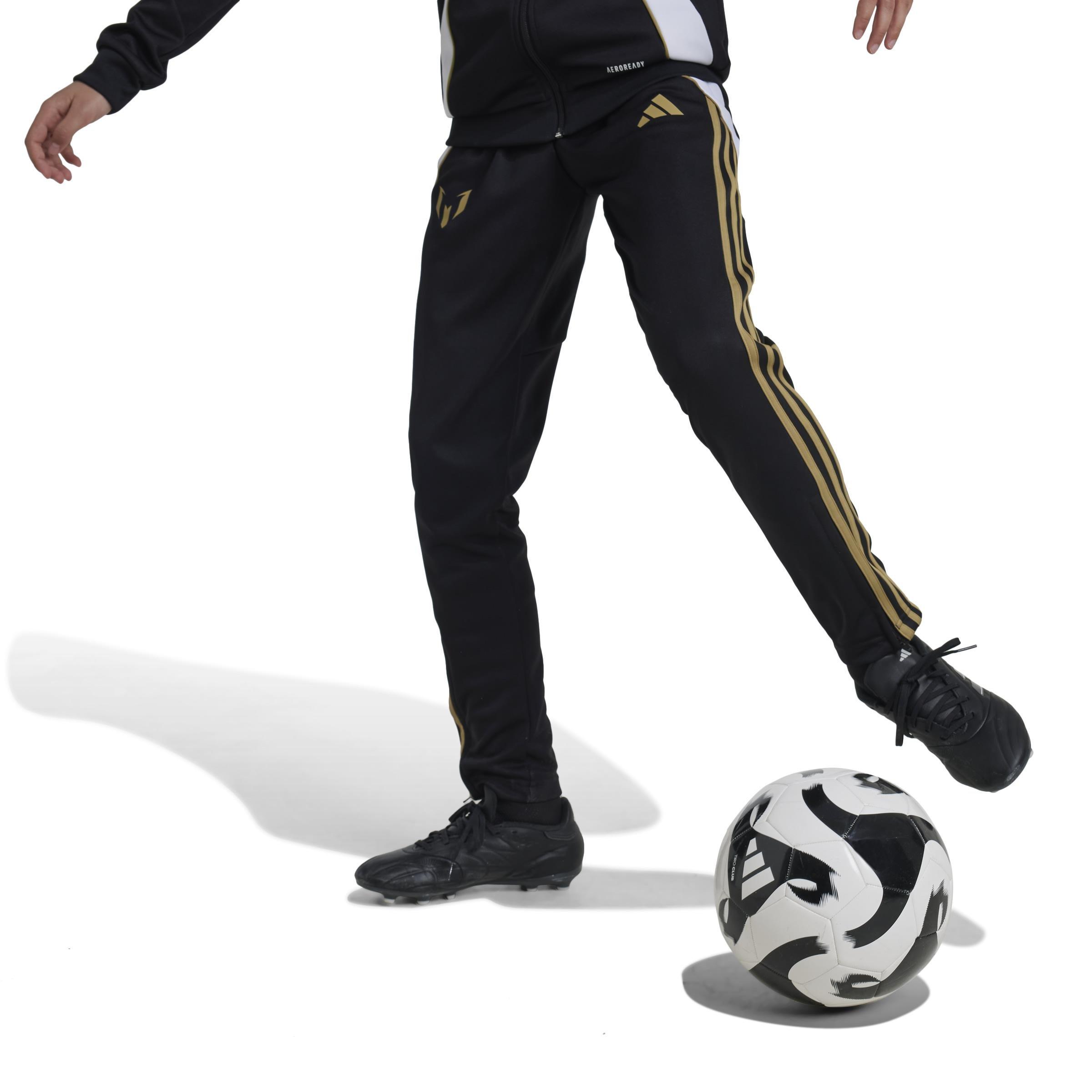 Unisex Kids Messi Training Tracksuit Bottoms, Black, A901_ONE, large image number 5