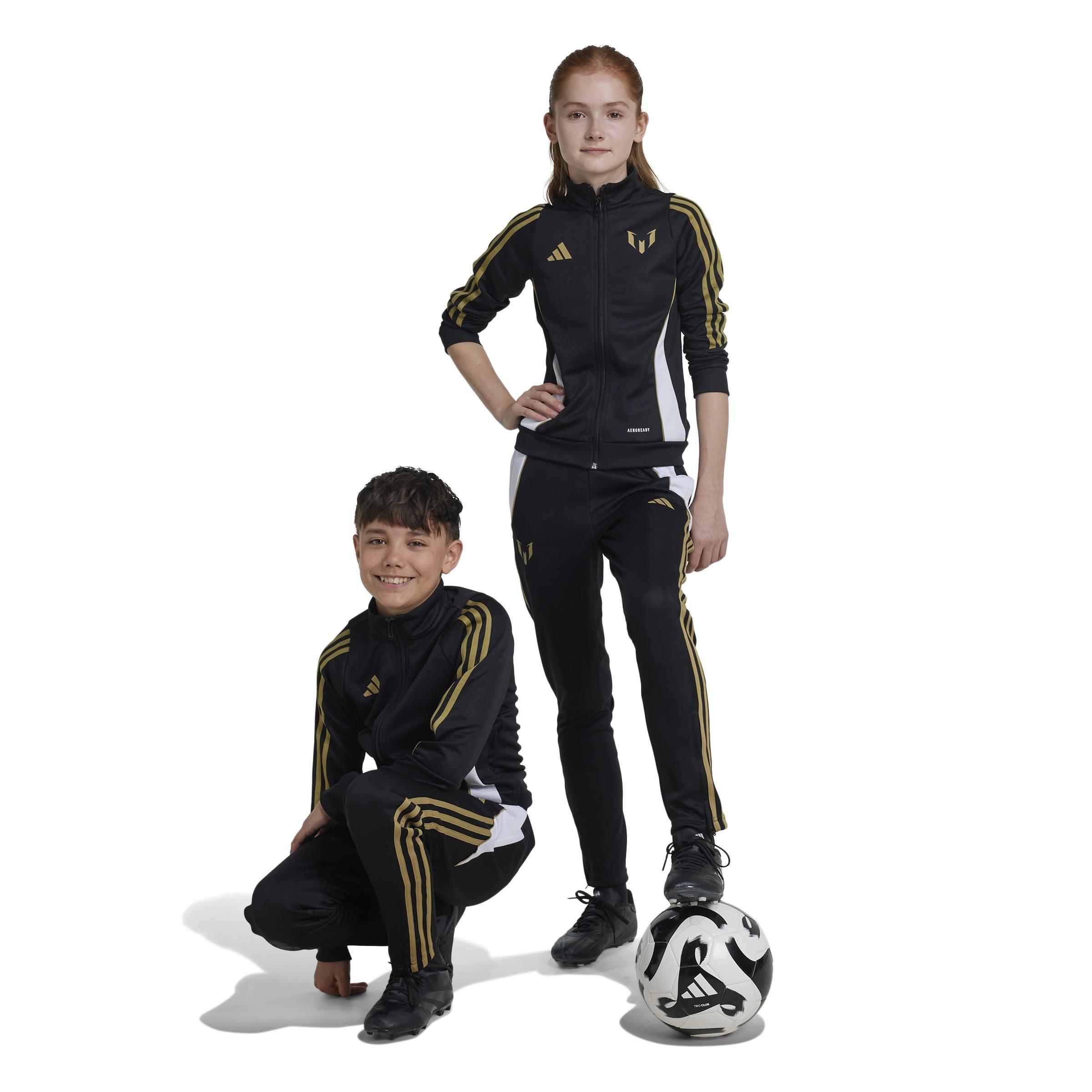 Unisex Kids Messi Training Tracksuit Bottoms, Black, A901_ONE, large image number 7