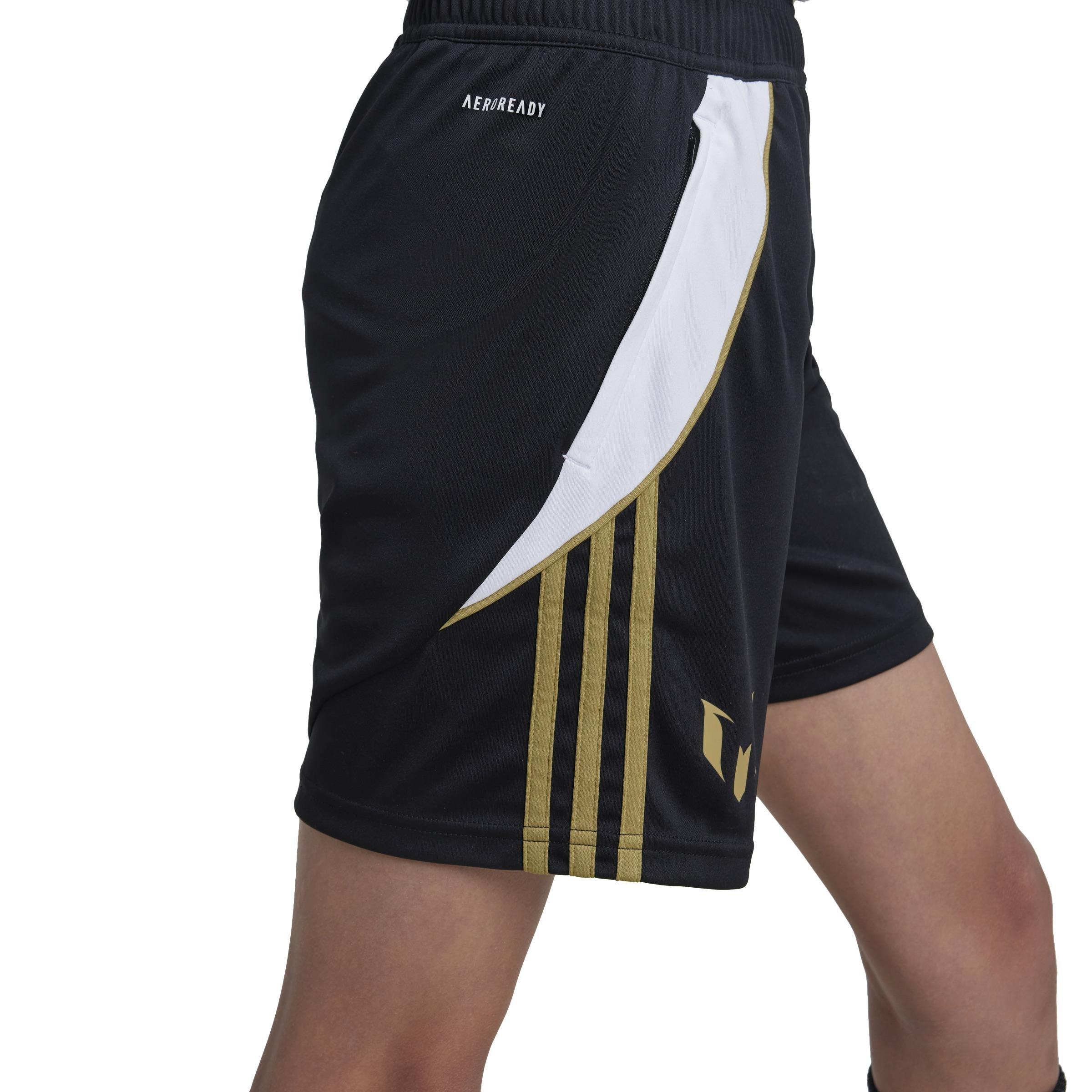 Unisex Kids Messi Training Shorts, Black, A901_ONE, large image number 5