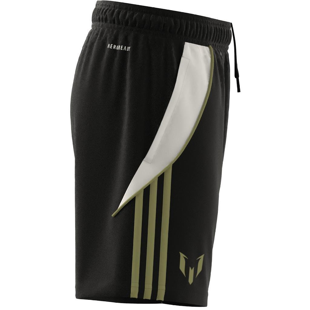 Unisex Kids Messi Training Shorts, Black, A901_ONE, large image number 6