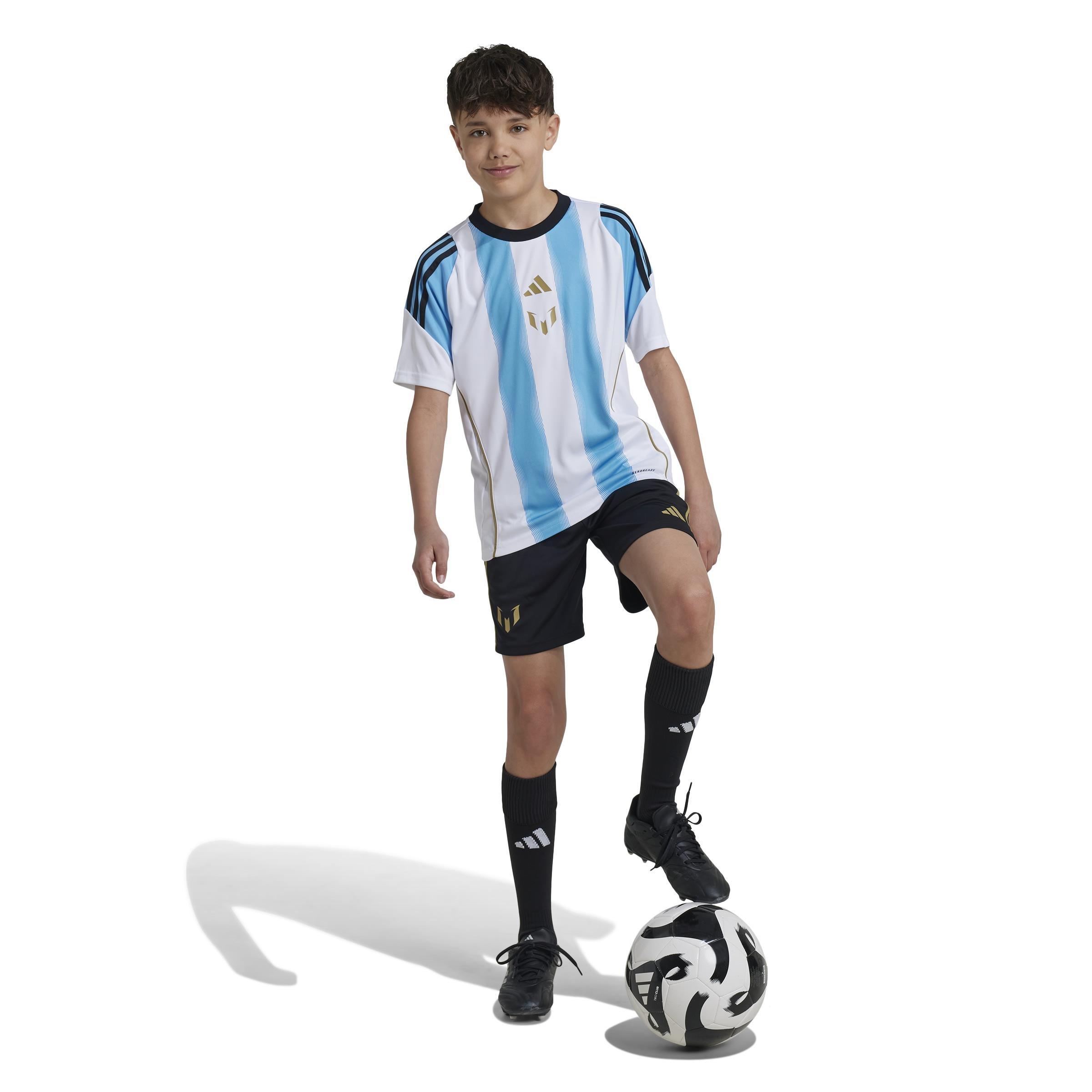 Unisex Kids Messi Training Shorts, Black, A901_ONE, large image number 14