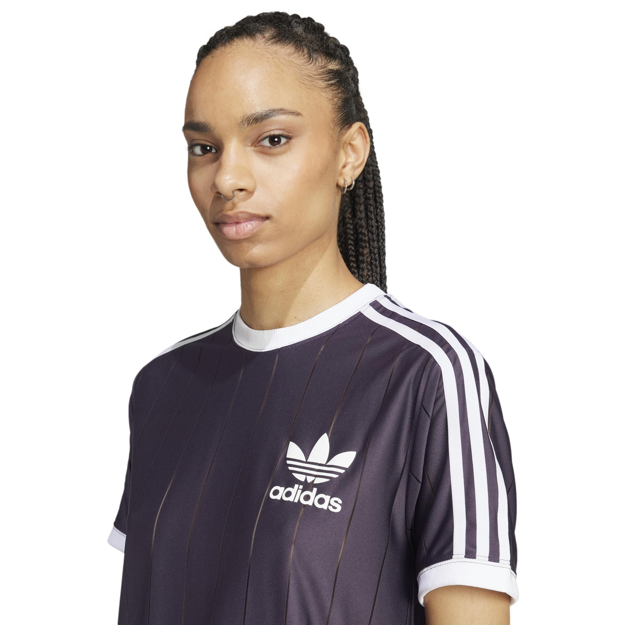 Adicolor 3-Stripes Pinstripe T-Shirt, Purple, , large image number 5