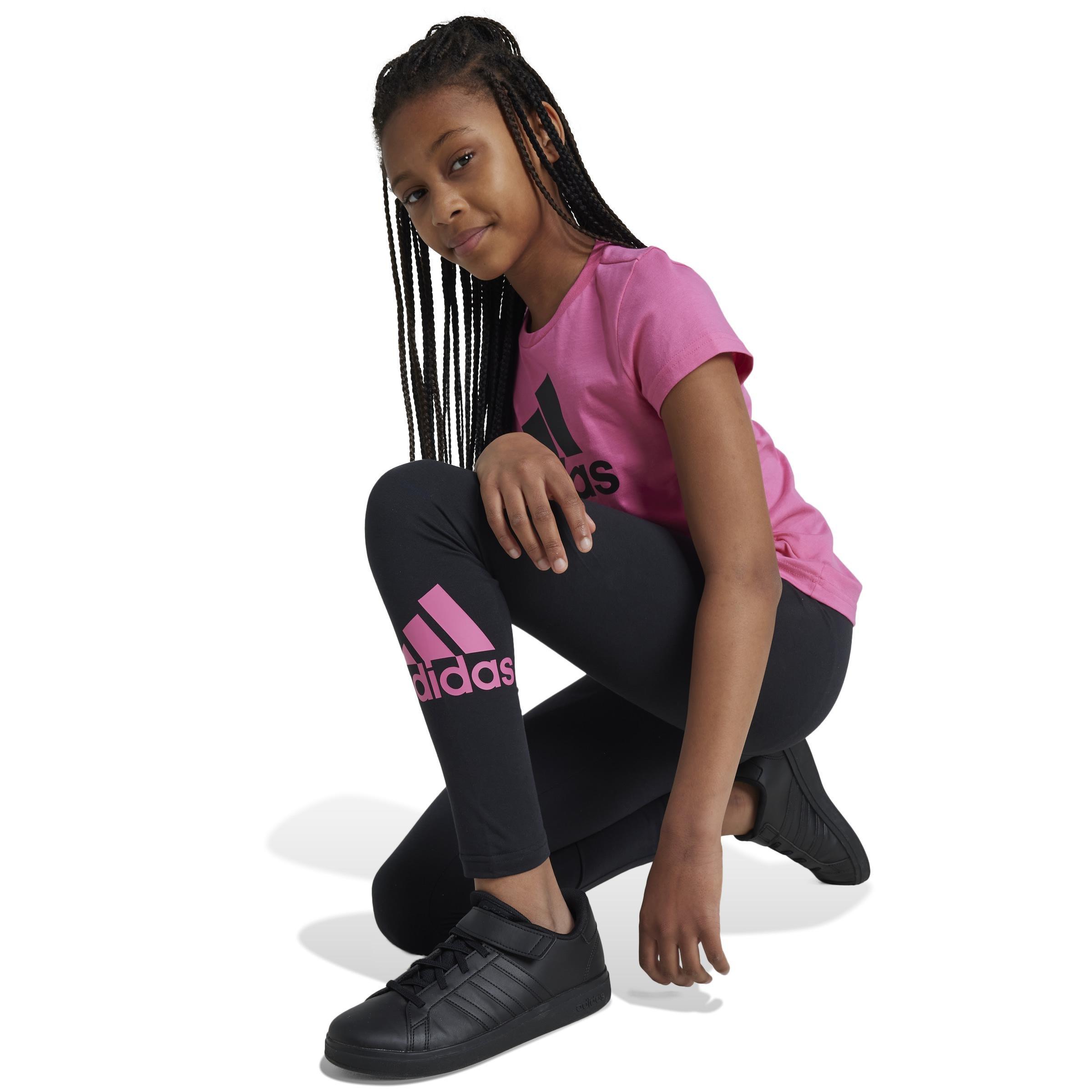 Kids Essentials Big Logo Cotton Leggings, Black, A901_ONE, large image number 4