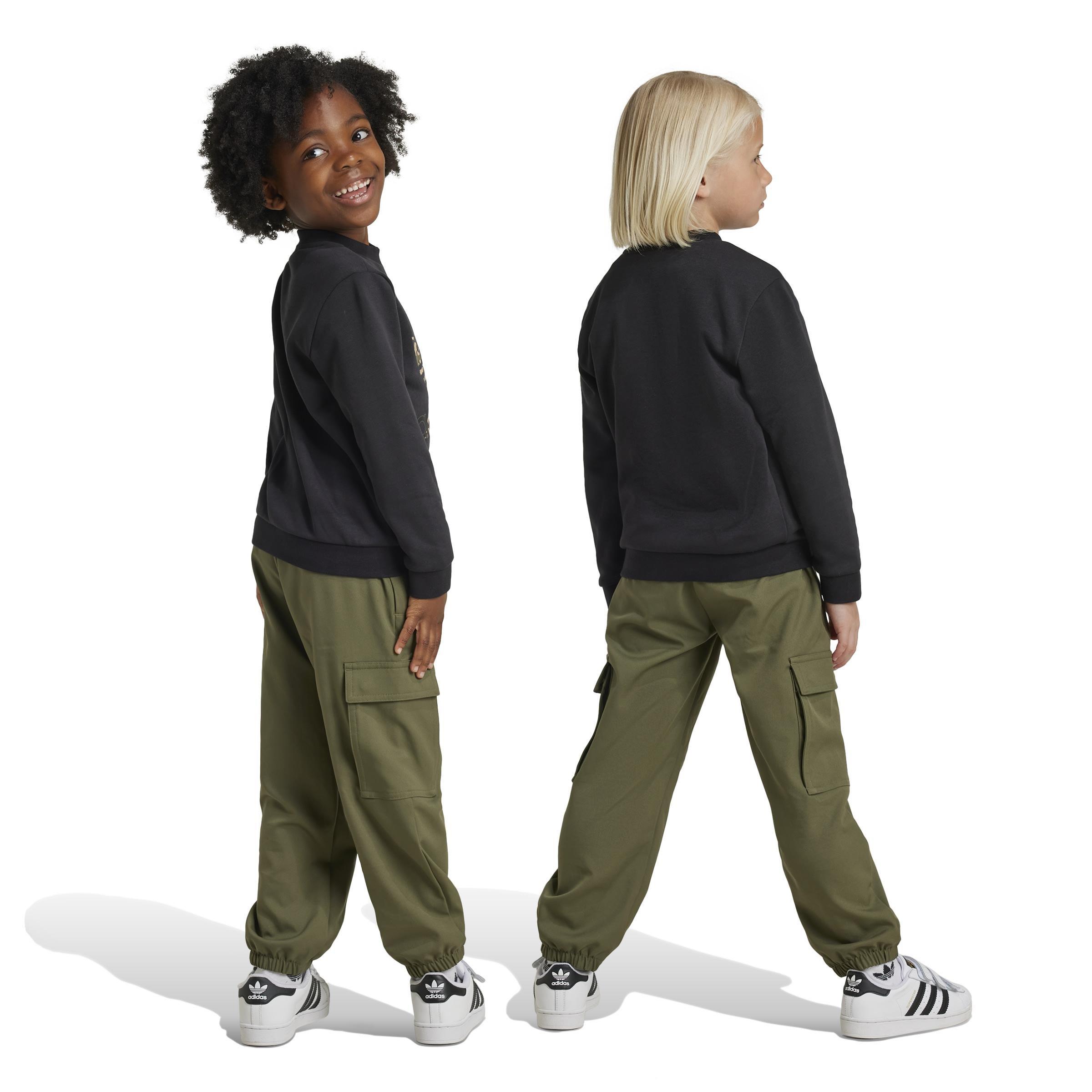 Unisex Kids Graphics Crew Set, Black, , large image number 1
