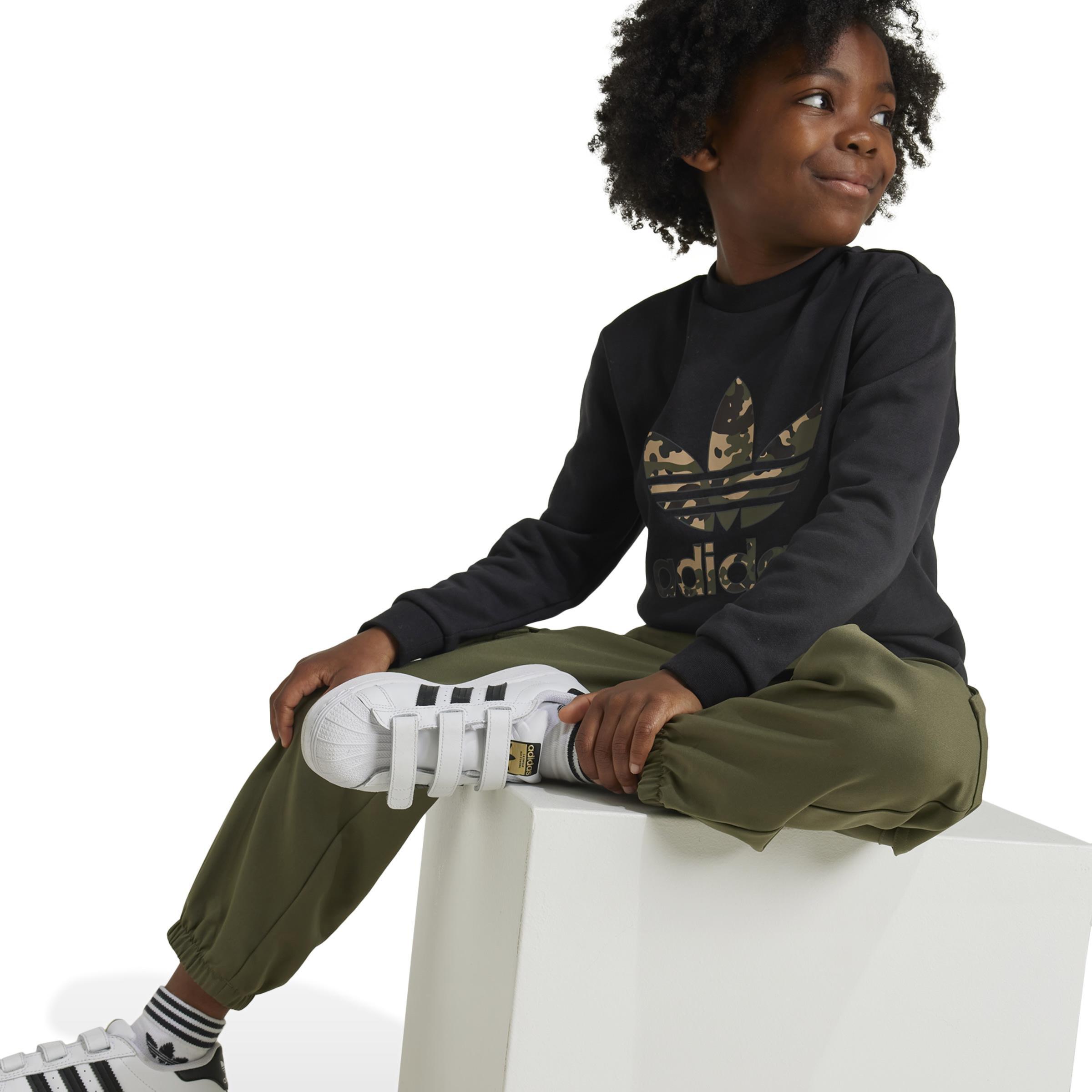 Unisex Kids Graphics Crew Set, Black, , large image number 4