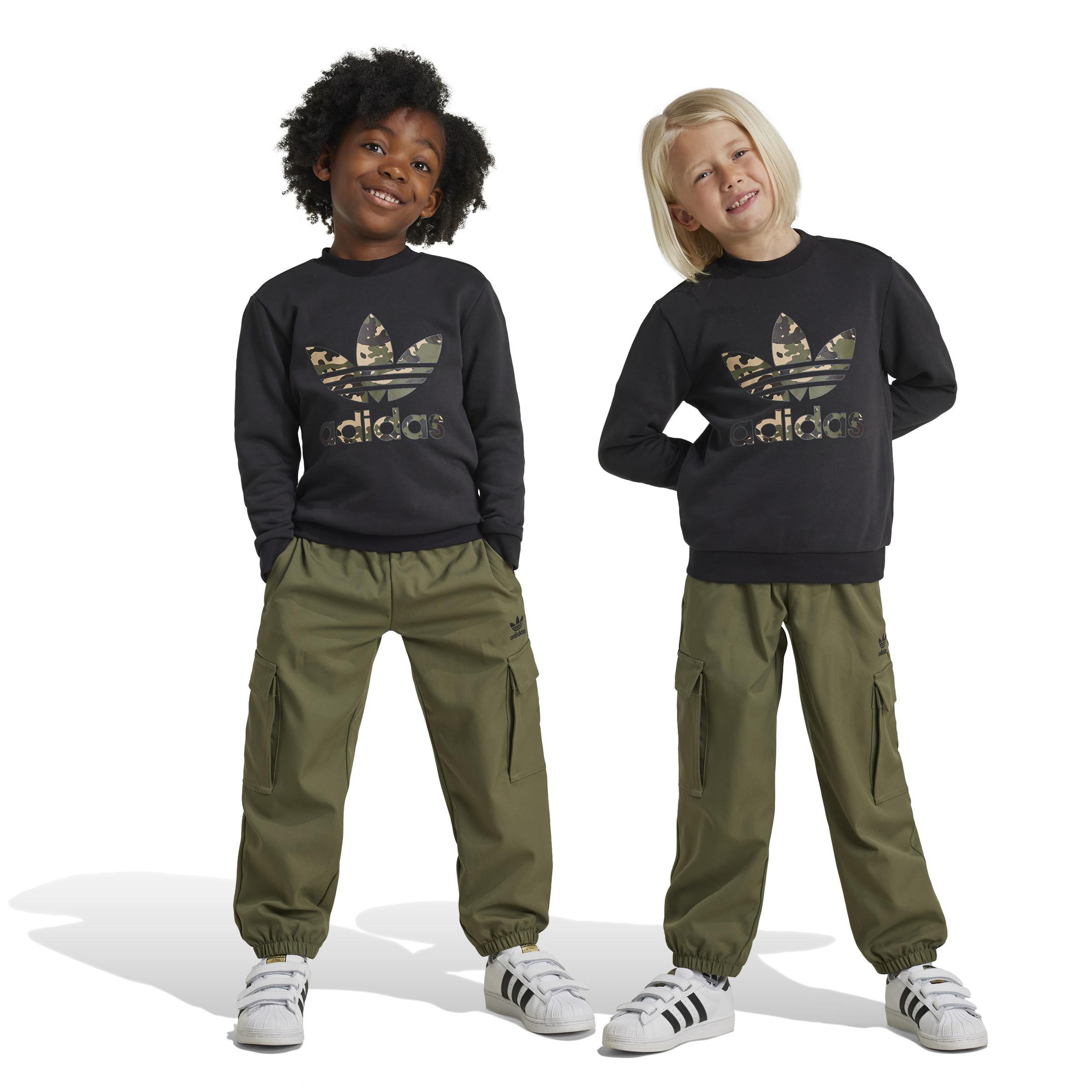 Unisex Kids Graphics Crew Set, Black, , large image number 7