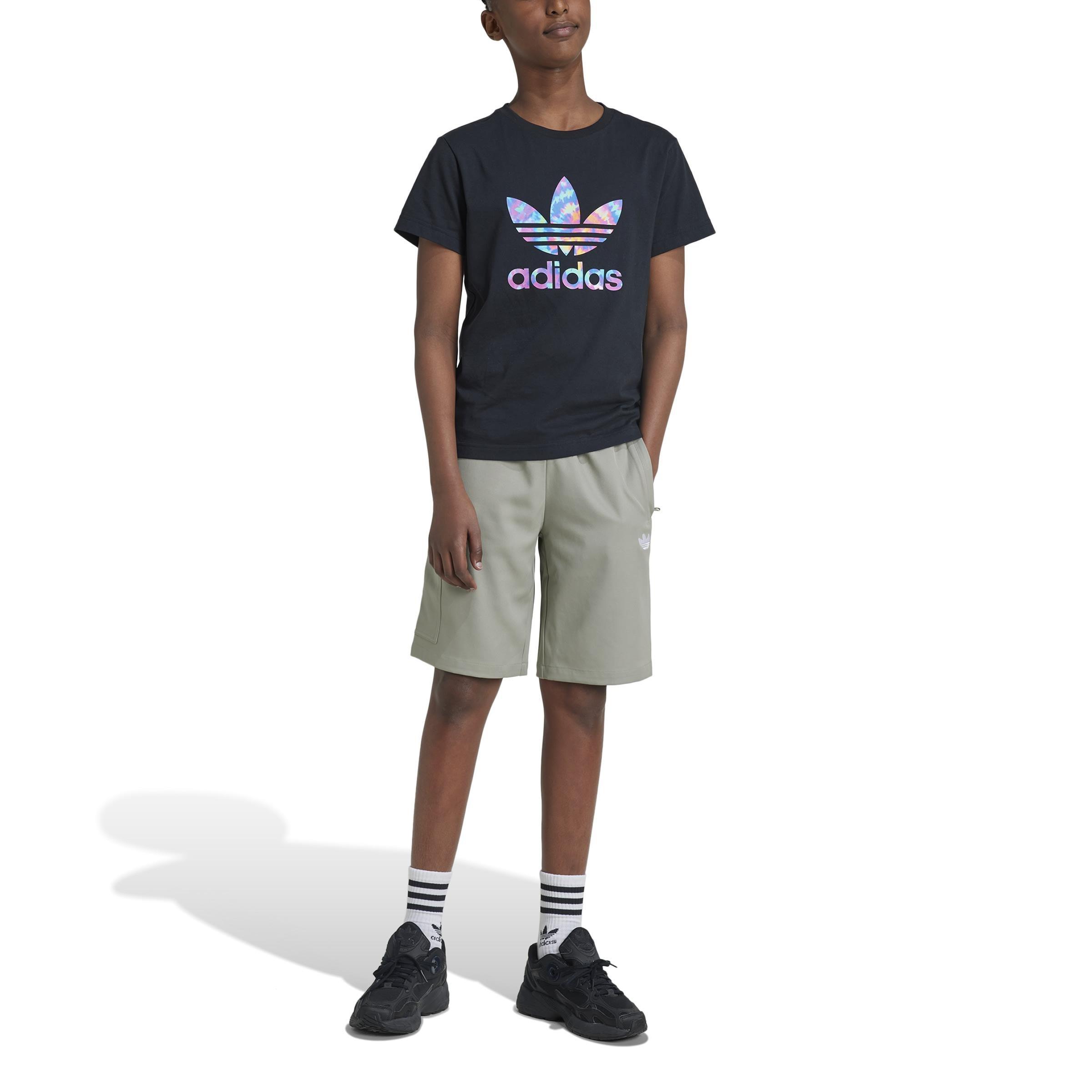 Unisex Kids Shmoofoil Cargo Shorts, Green, A901_ONE, large image number 1