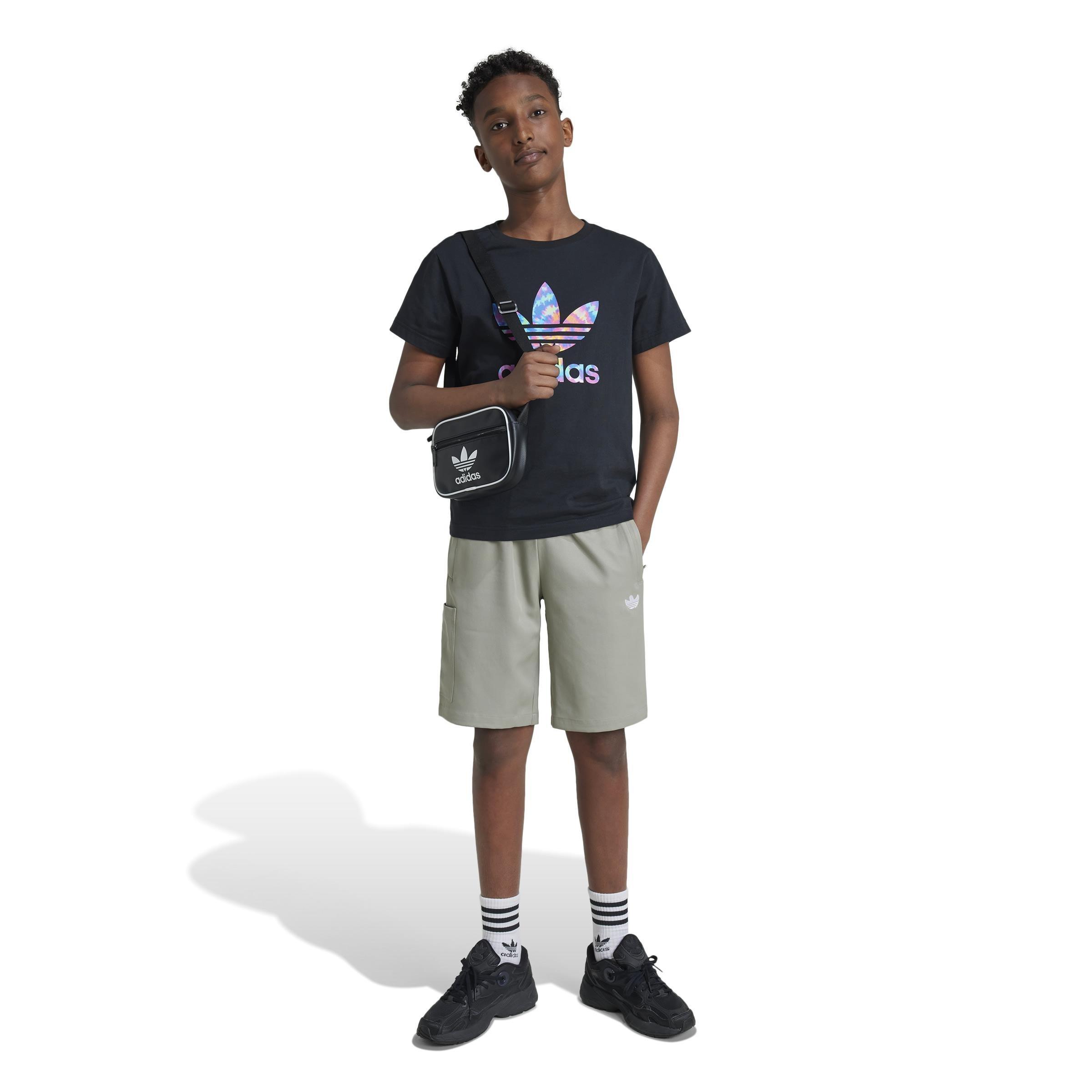 Unisex Kids Shmoofoil Cargo Shorts, Green, A901_ONE, large image number 8
