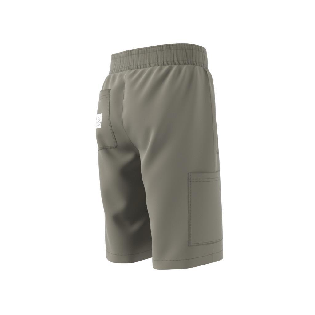 Unisex Kids Shmoofoil Cargo Shorts, Green, A901_ONE, large image number 11