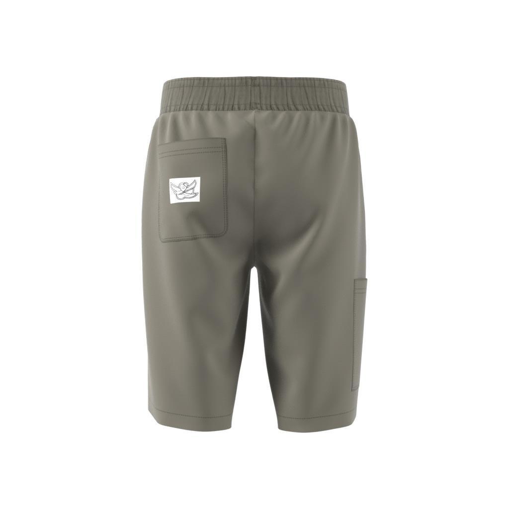 Unisex Kids Shmoofoil Cargo Shorts, Green, A901_ONE, large image number 12