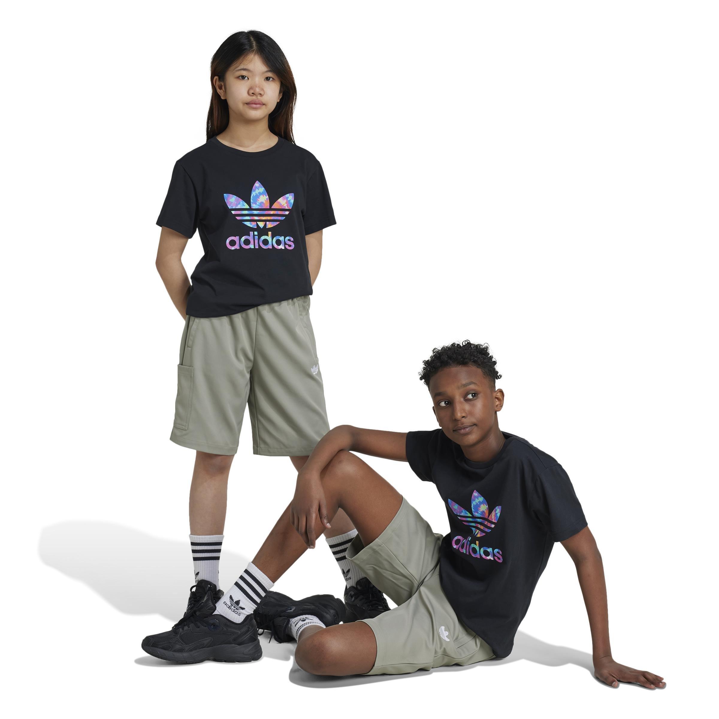 Unisex Kids Shmoofoil Cargo Shorts, Green, A901_ONE, large image number 13