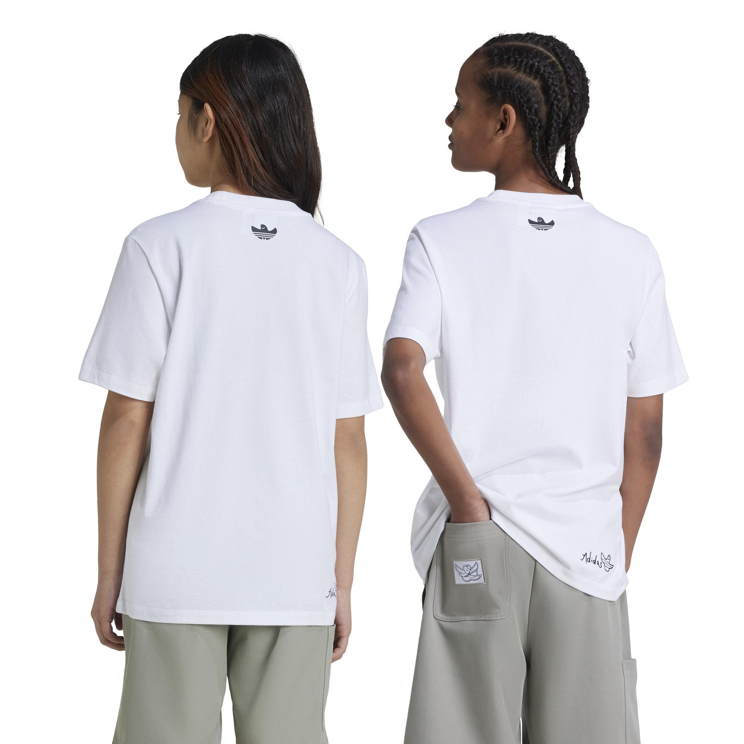 Unisex Kids Shmoofoil Graphic T-Shirt, White, A901_ONE, large image number 2