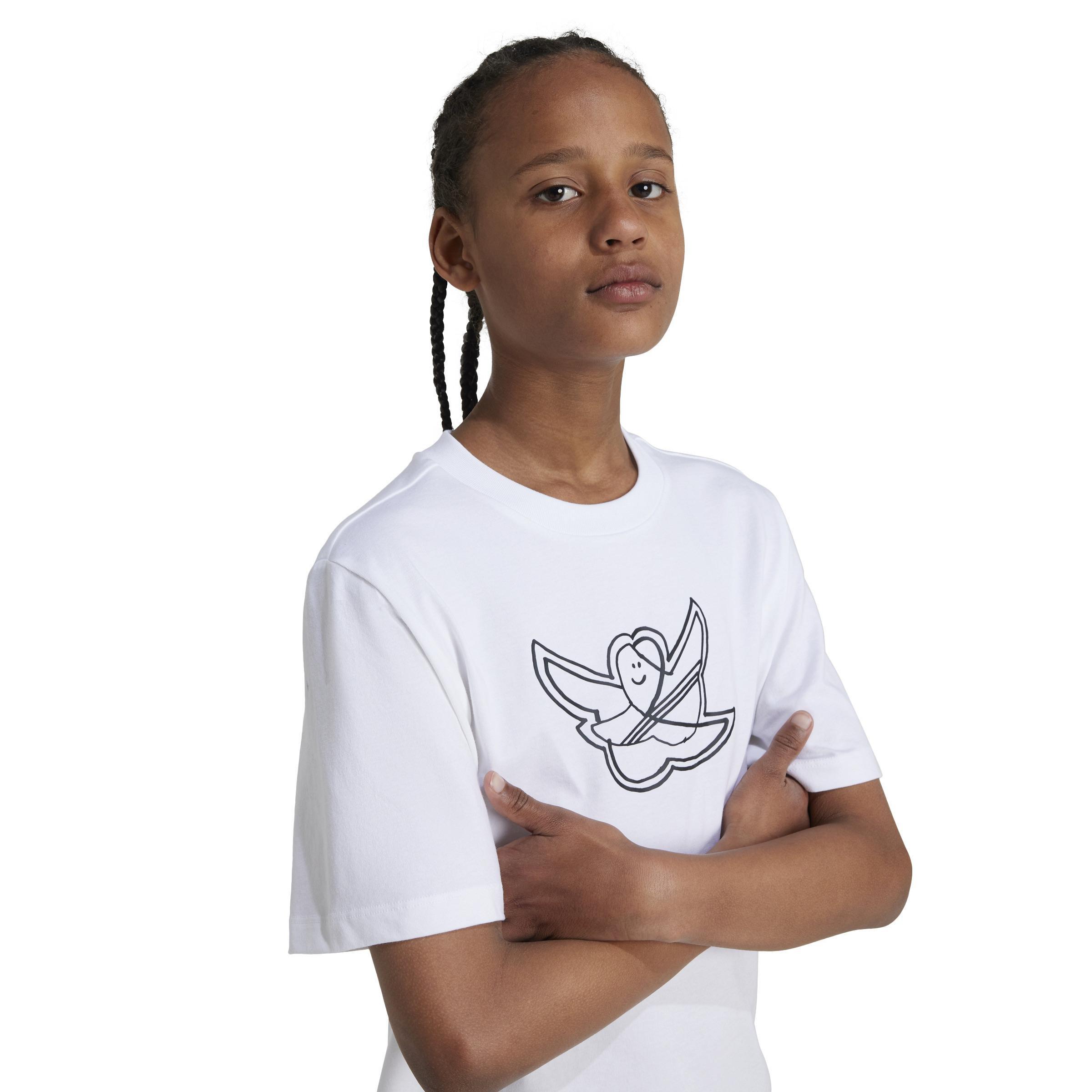 Unisex Kids Shmoofoil Graphic T-Shirt, White, A901_ONE, large image number 3