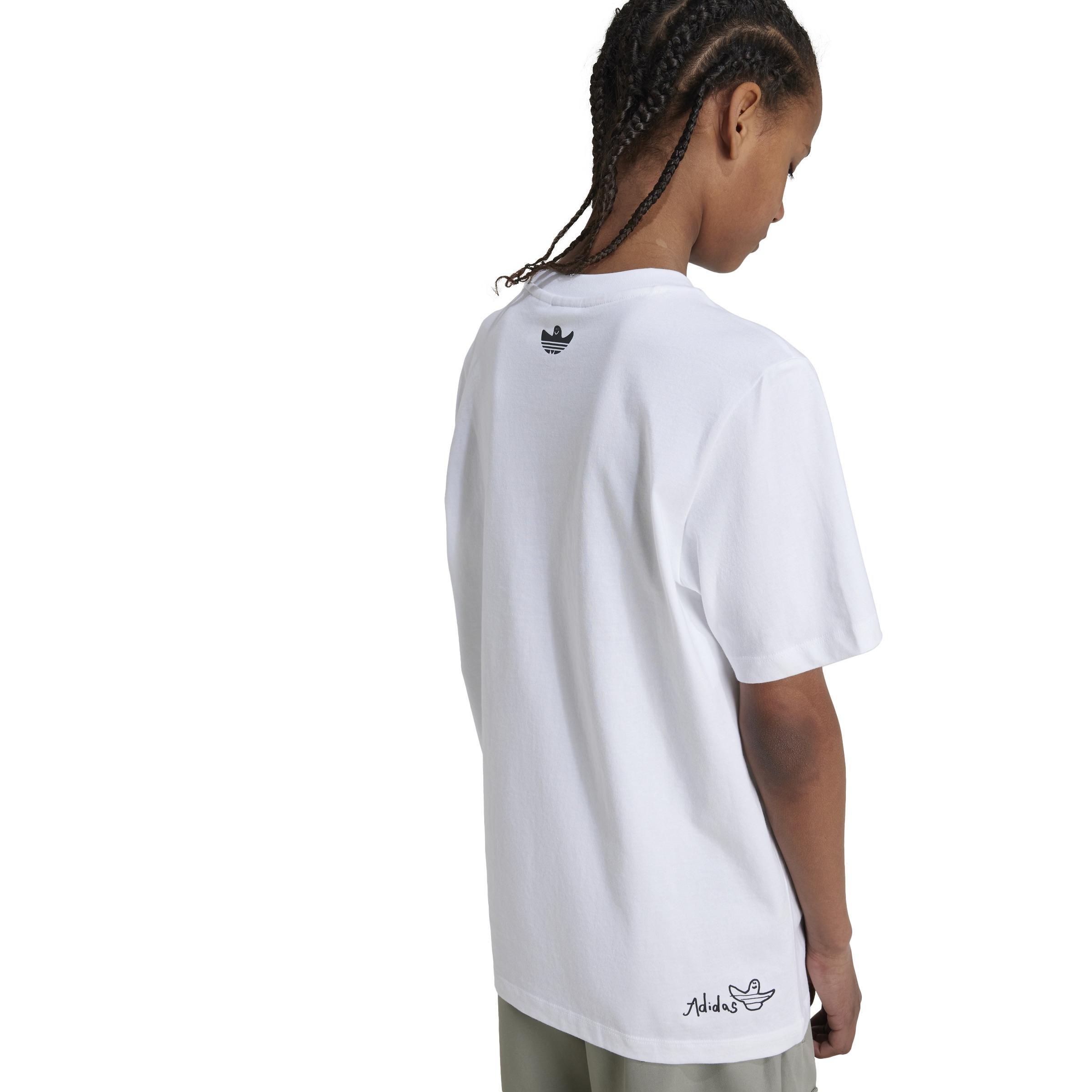 Unisex Kids Shmoofoil Graphic T-Shirt, White, A901_ONE, large image number 4