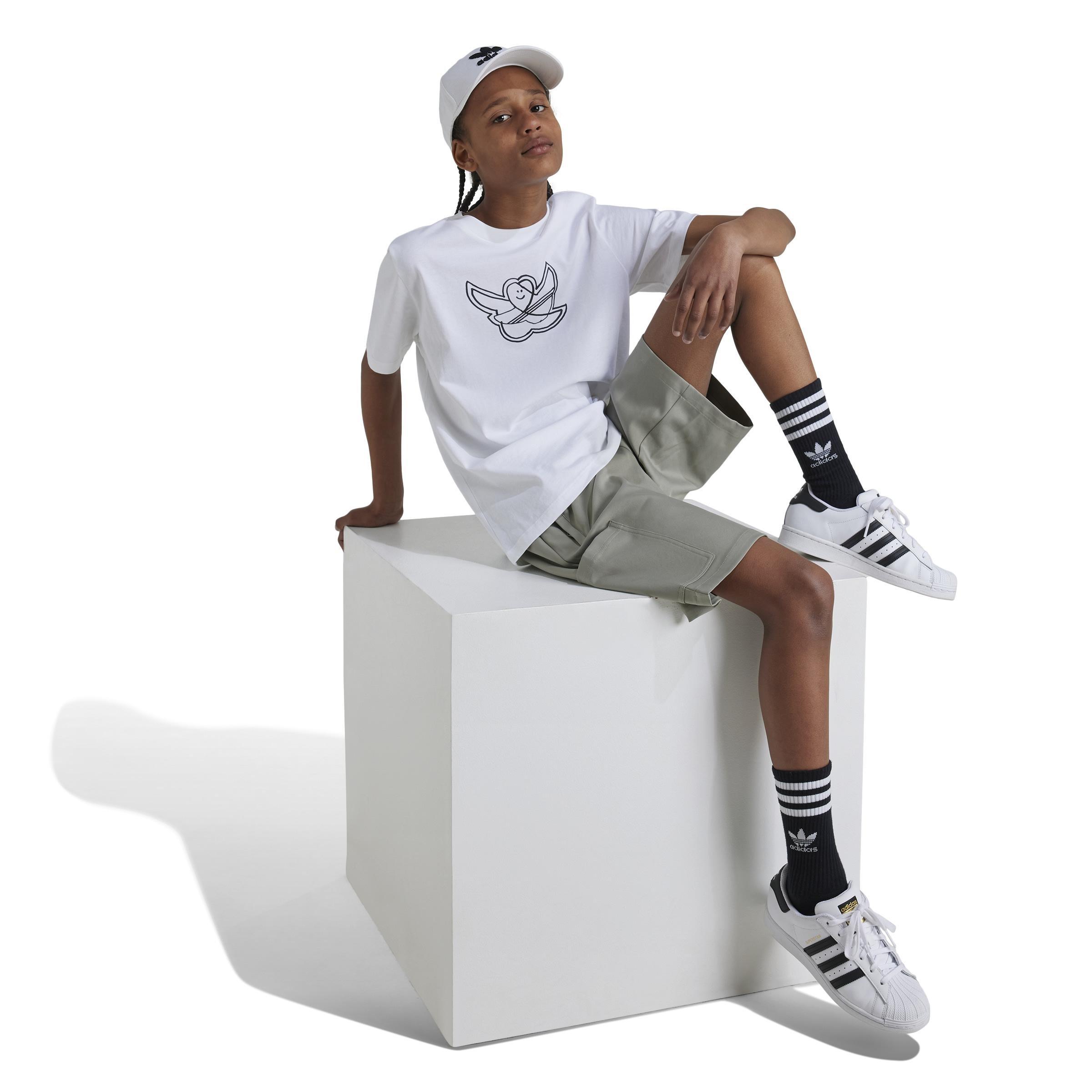 Unisex Kids Shmoofoil Graphic T-Shirt, White, A901_ONE, large image number 5