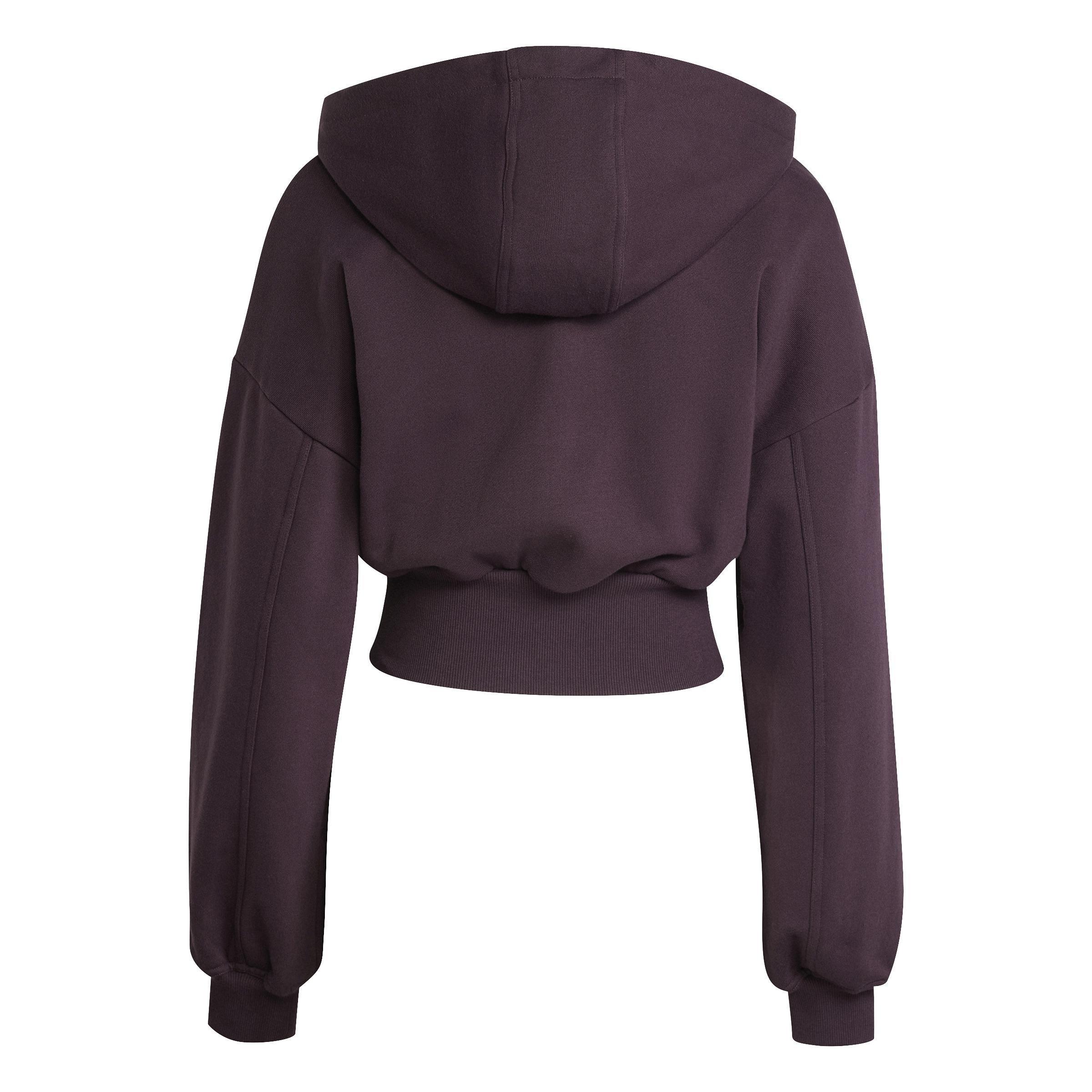 adidas by Stella McCartney Sportswear Cropped Hoodie, Red, A901_ONE, large image number 2