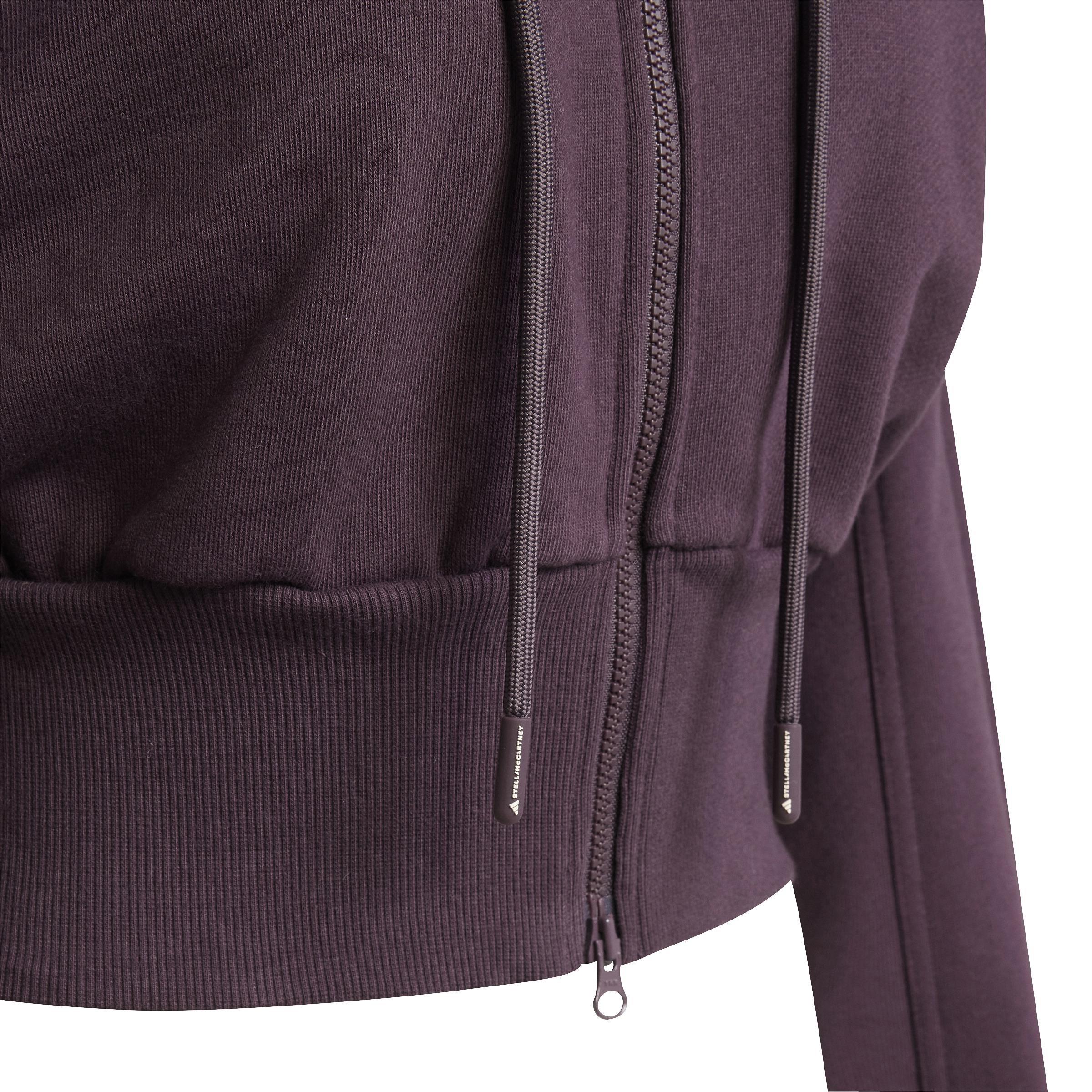 adidas by Stella McCartney Sportswear Cropped Hoodie, Red, A901_ONE, large image number 4