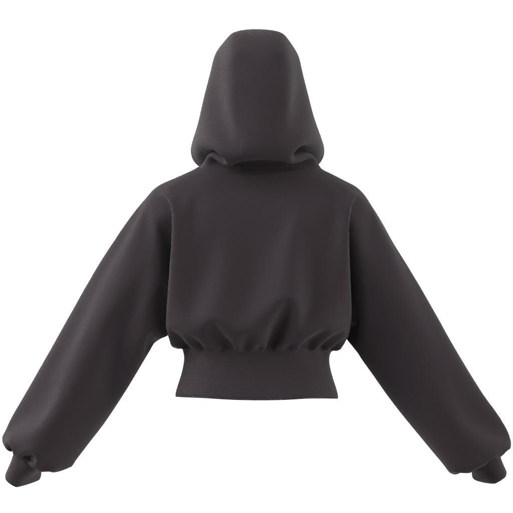 adidas by Stella McCartney Sportswear Cropped Hoodie, Red, A901_ONE, large image number 8