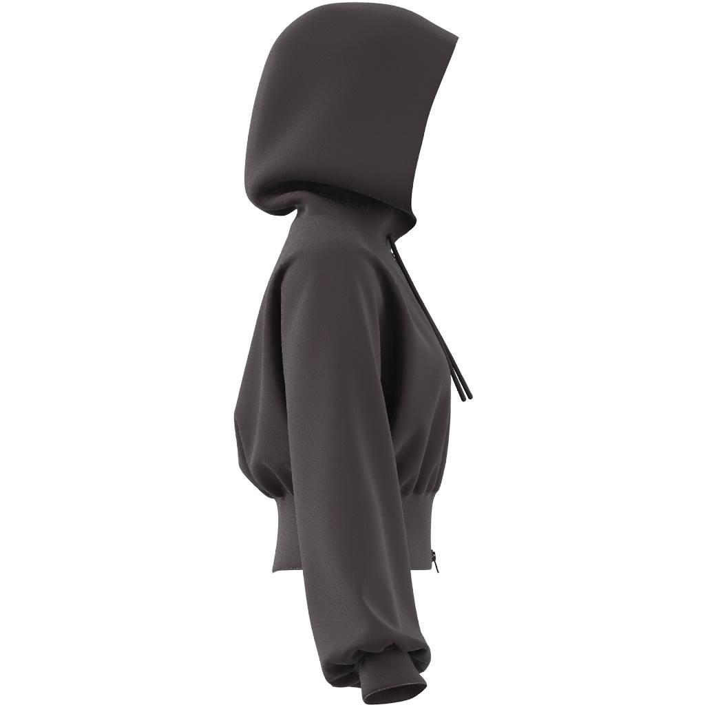 adidas by Stella McCartney Sportswear Cropped Hoodie, Red, A901_ONE, large image number 12