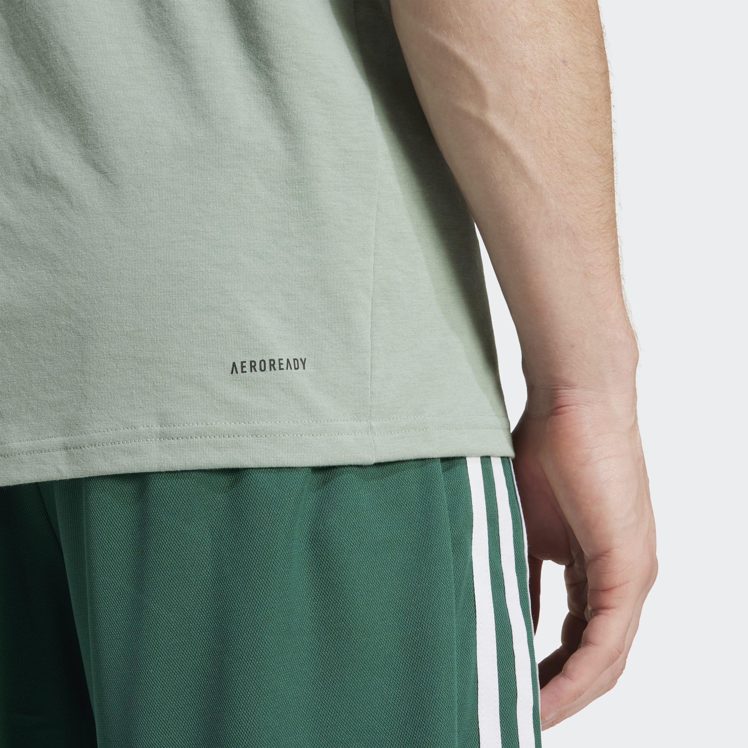 Train Essentials Feelready Logo Training T-Shirt, Green, A901_ONE, large image number 3