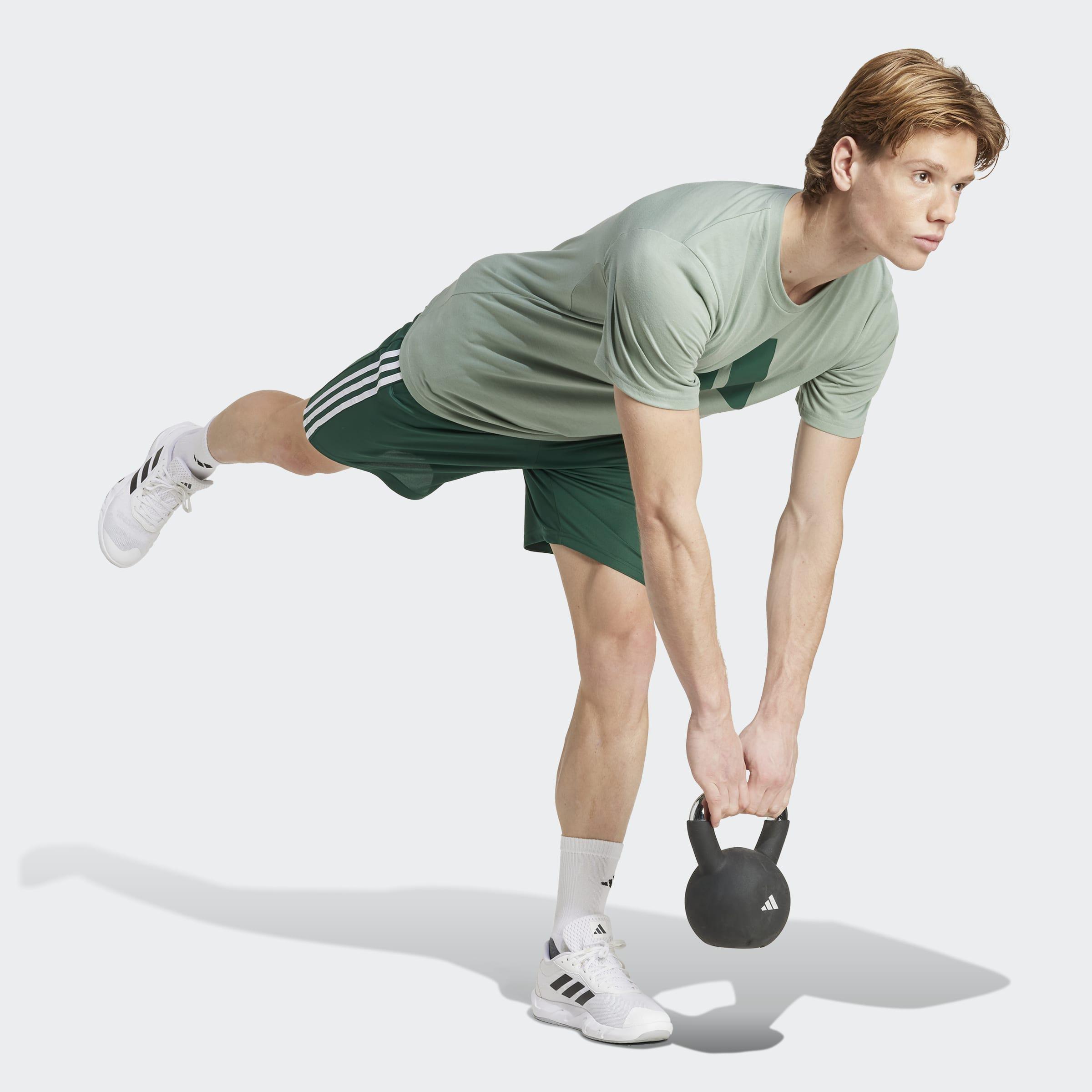 Train Essentials Feelready Logo Training T-Shirt, Green, A901_ONE, large image number 4