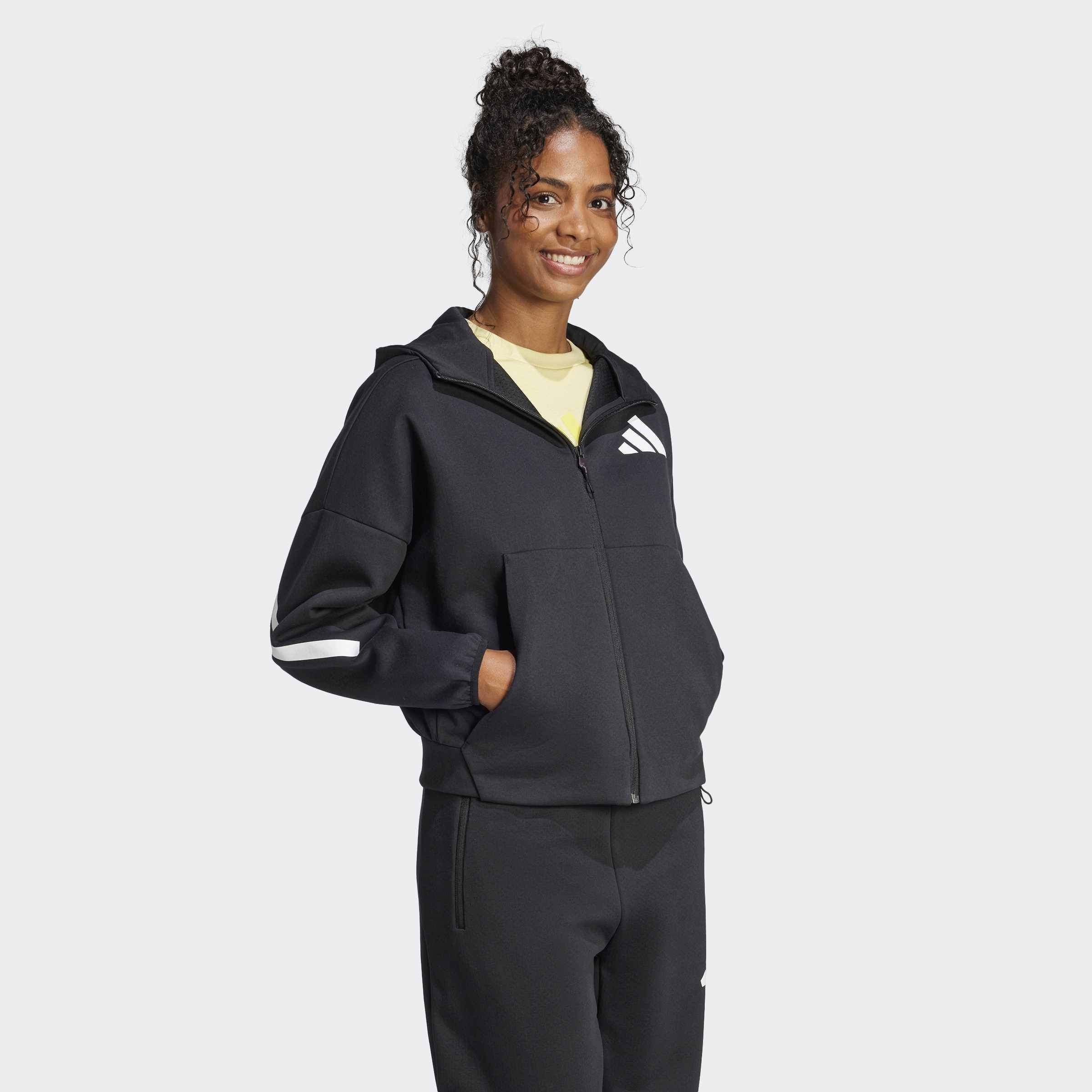 Adidas Z.N.E. Full-Zip Hoodie, Black, A901_ONE, large image number 5