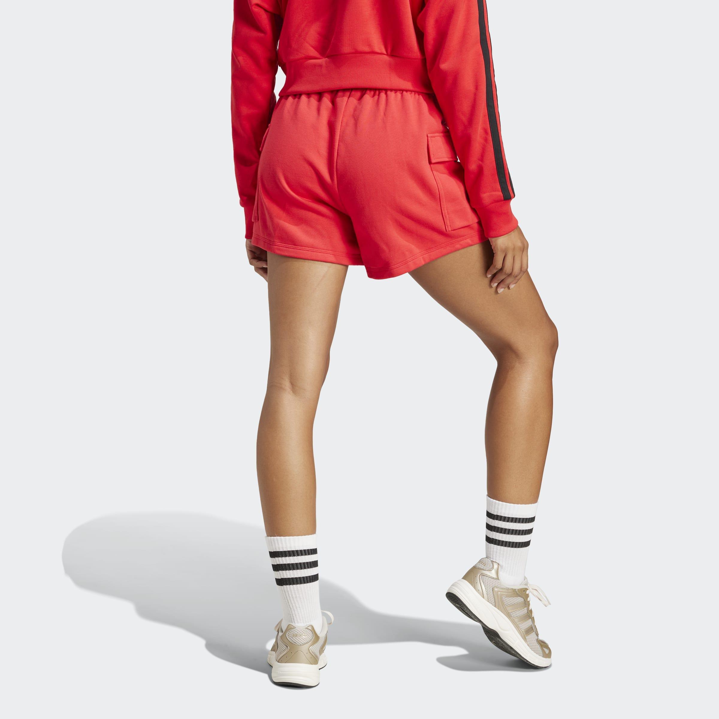Essentials Small Logo French Terry Cargo Shorts, Red, A901_ONE, large image number 3