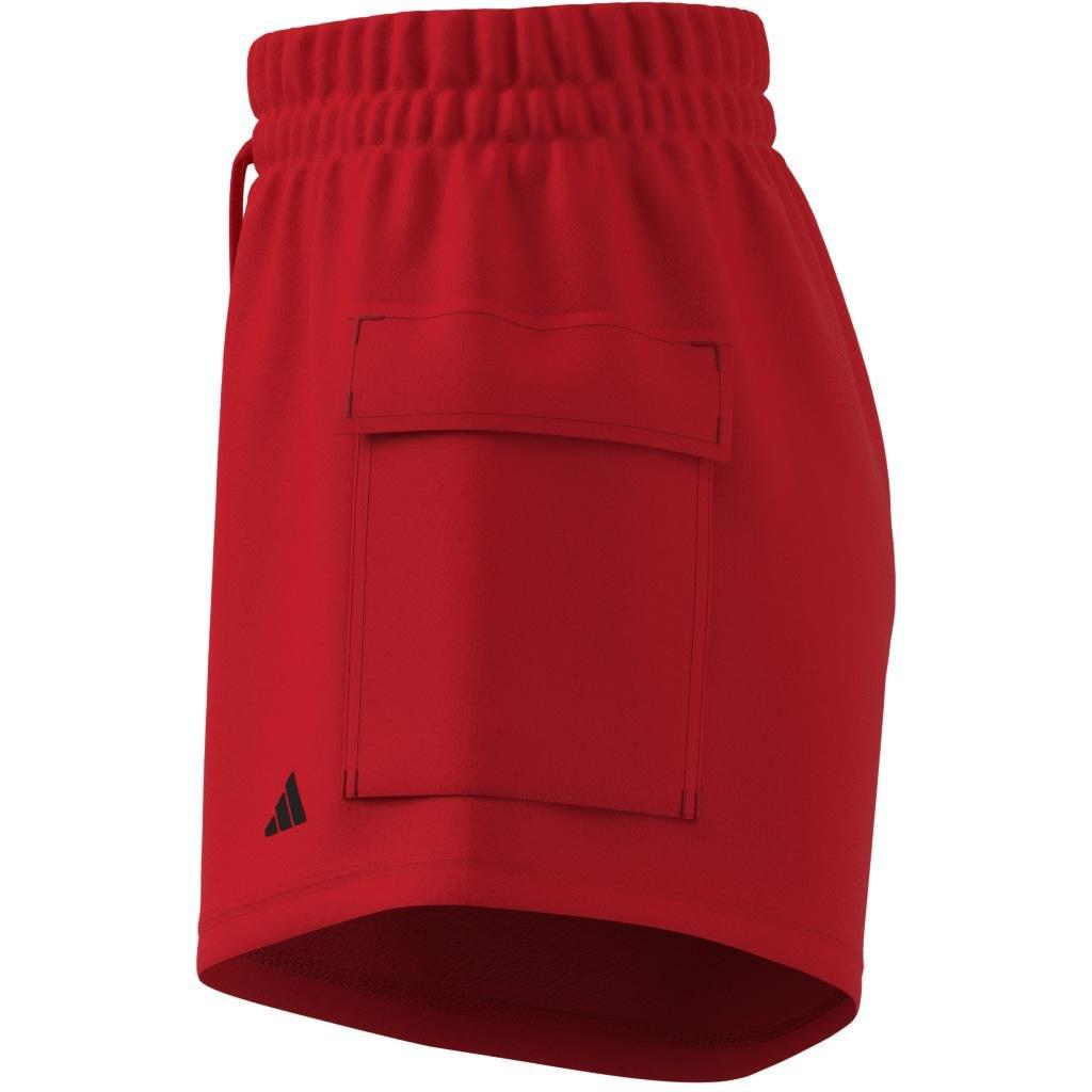 Essentials Small Logo French Terry Cargo Shorts, Red, A901_ONE, large image number 8