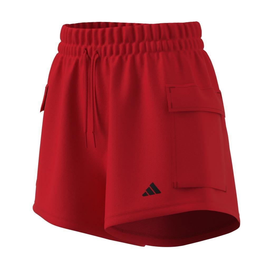 Essentials Small Logo French Terry Cargo Shorts, Red, A901_ONE, large image number 12