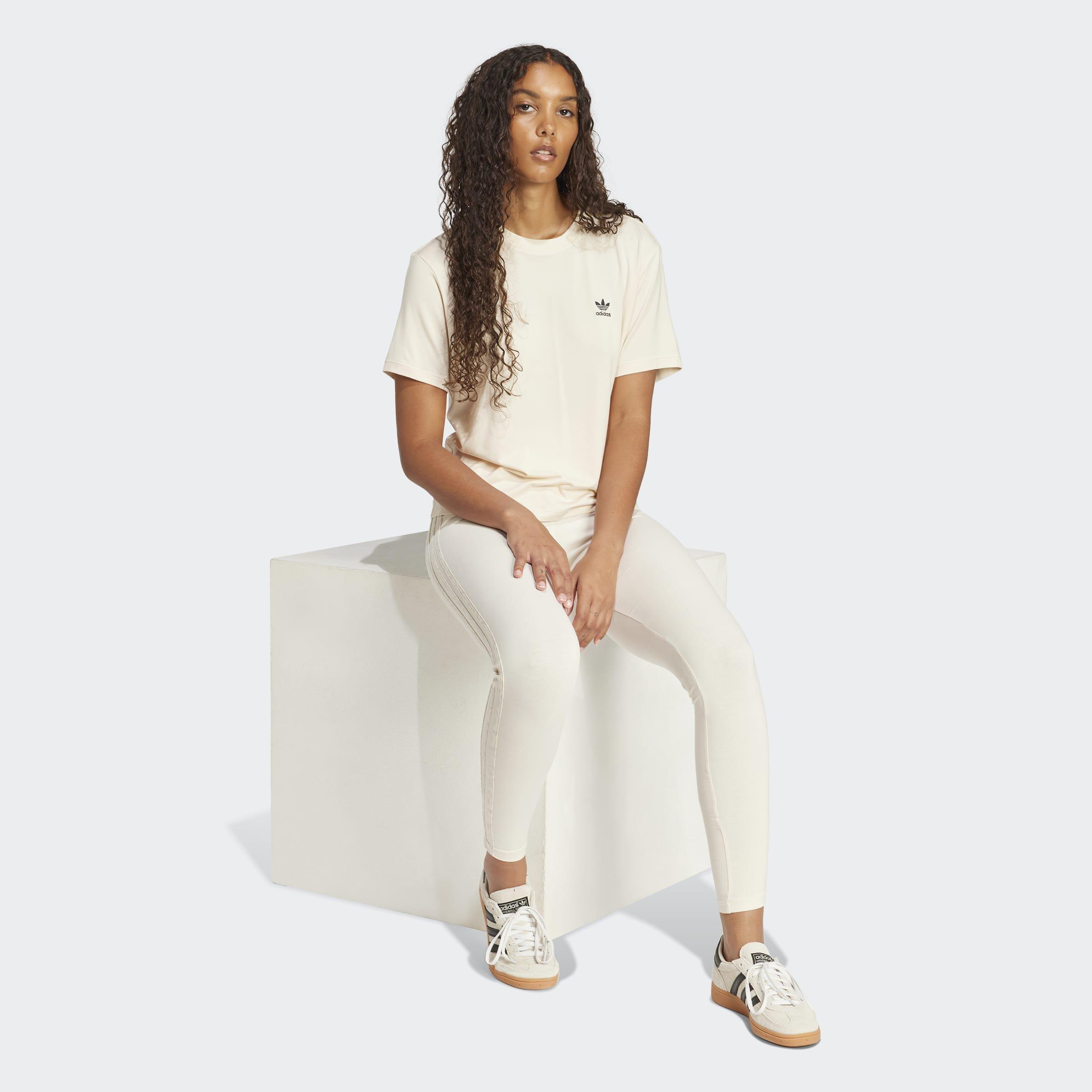 Snakeskin 3-Stripes Leggings, White, A901_ONE, large image number 3