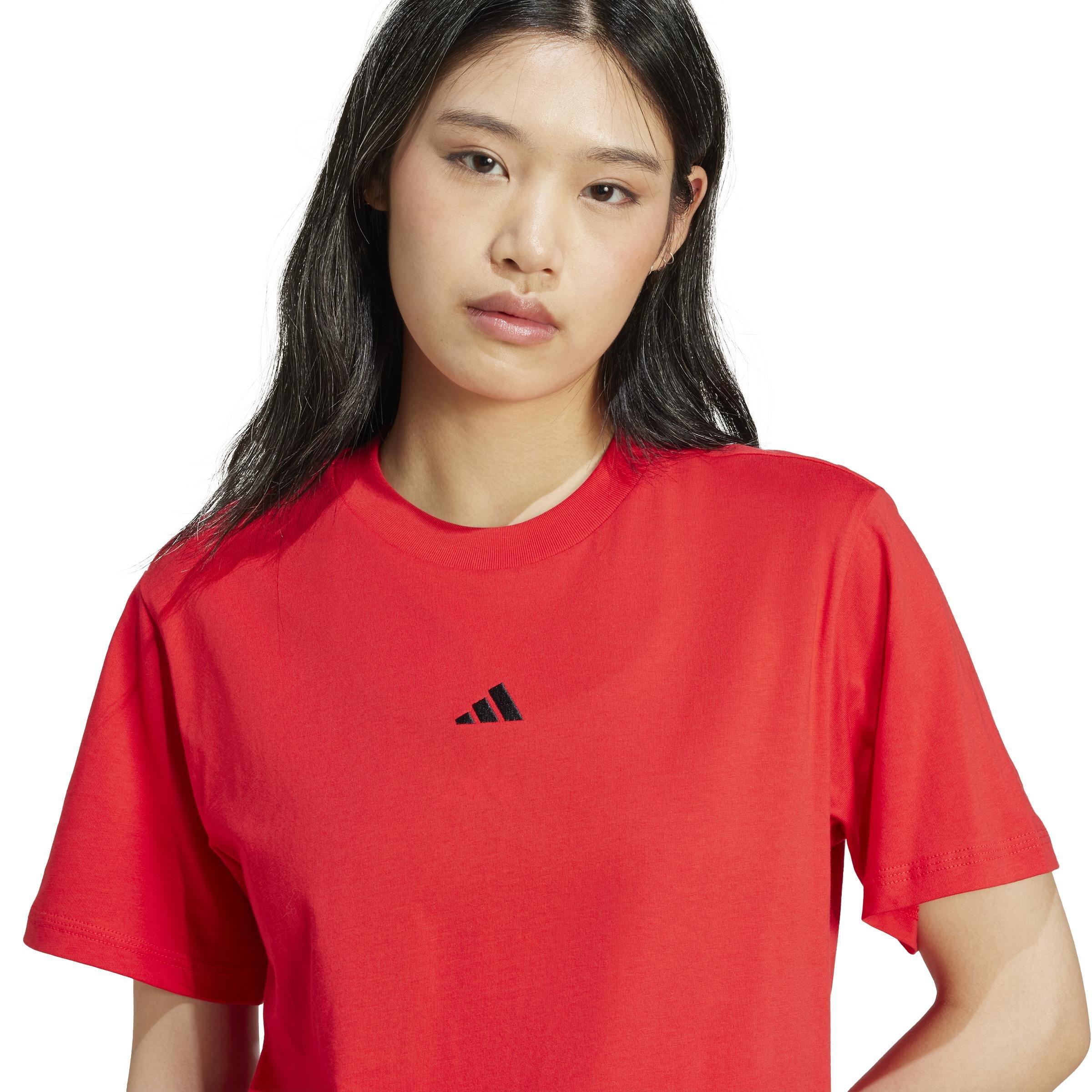 Essentials Small Logo Cotton T-Shirt, Red, A901_ONE, large image number 4