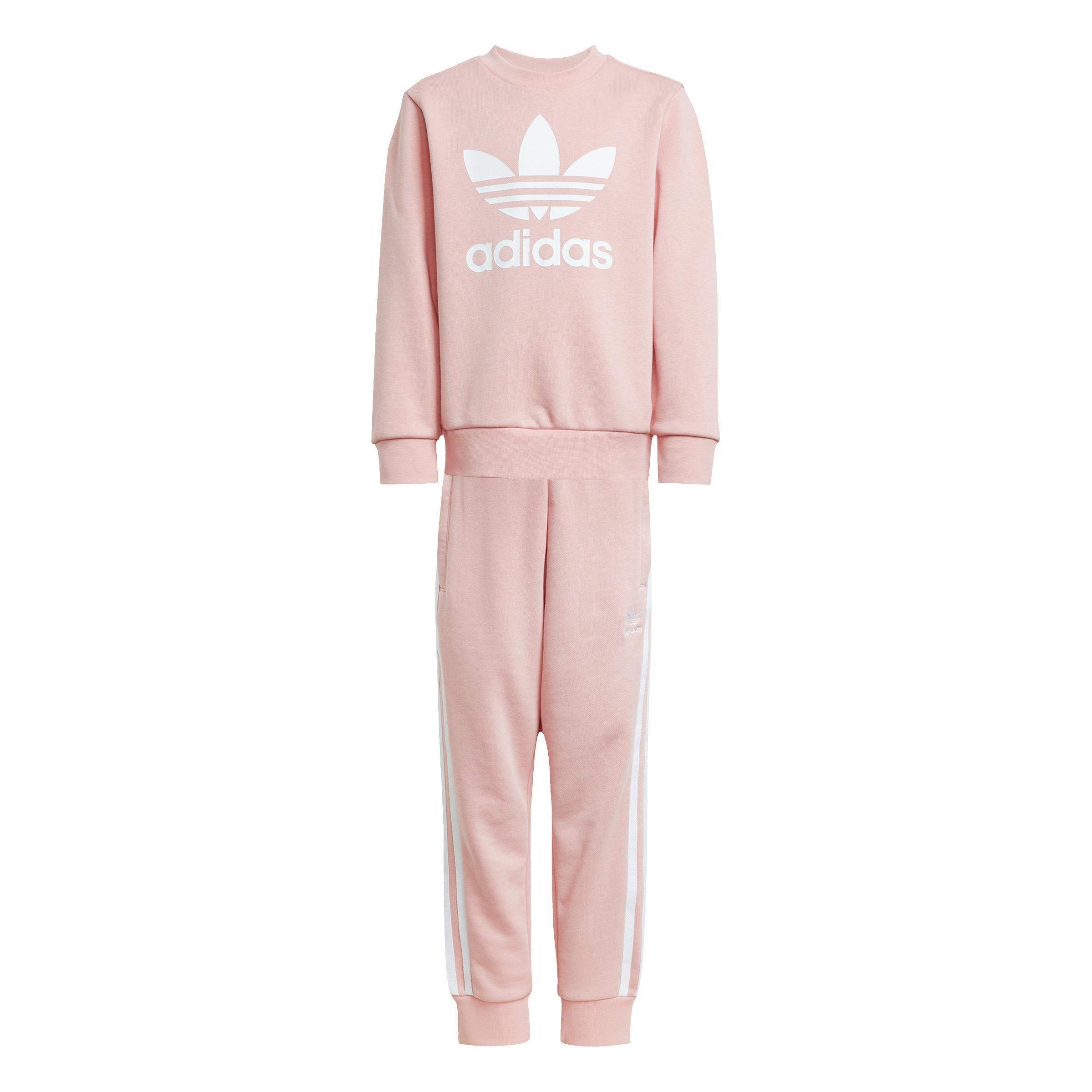 Kids Unisex Adicolor Crew Set, Pink, A901_ONE, medium