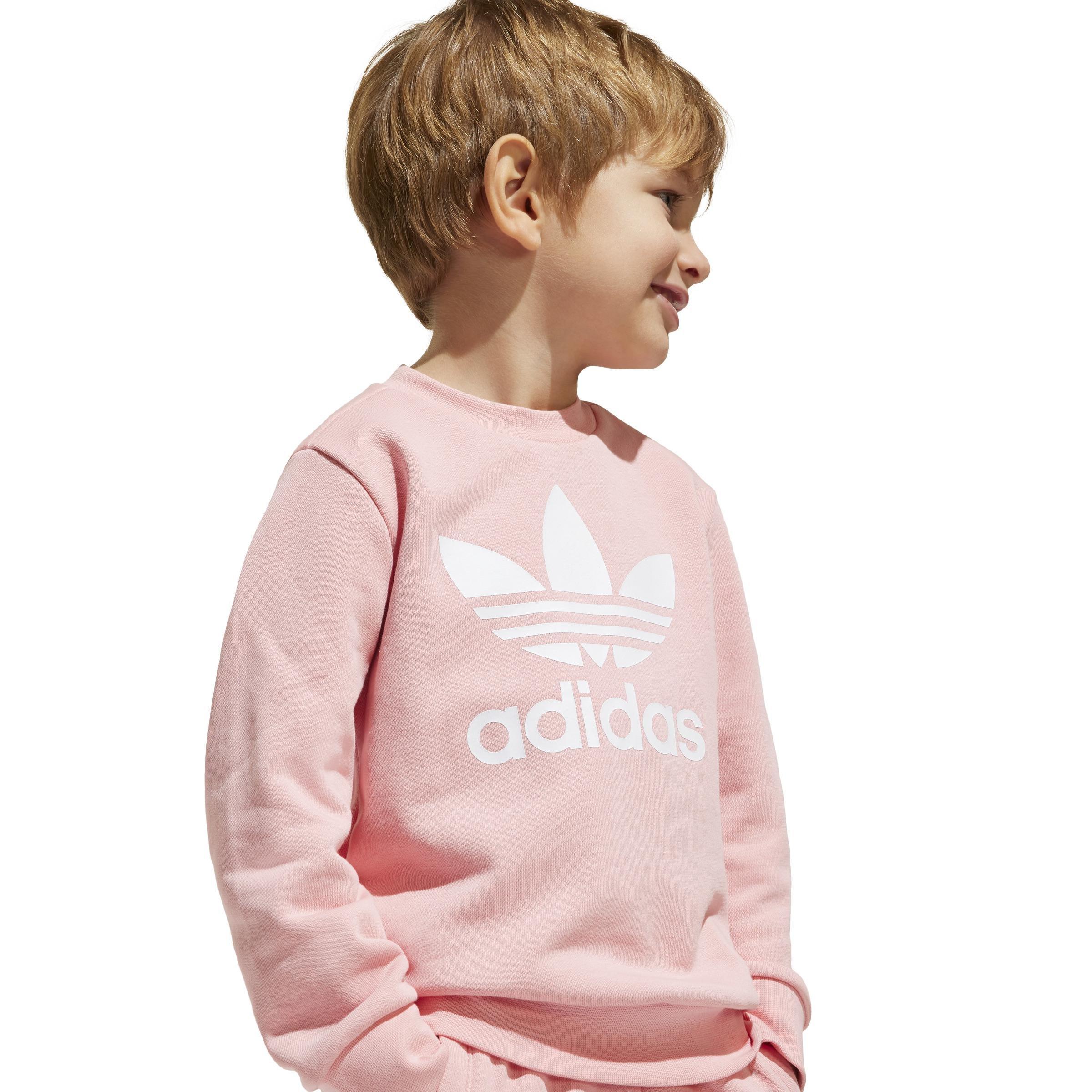Kids Unisex Adicolor Crew Set, Pink, A901_ONE, large image number 4