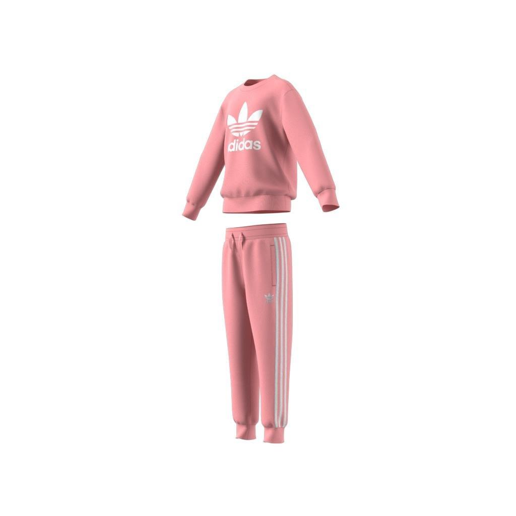 Kids Unisex Adicolor Crew Set, Pink, A901_ONE, large image number 6